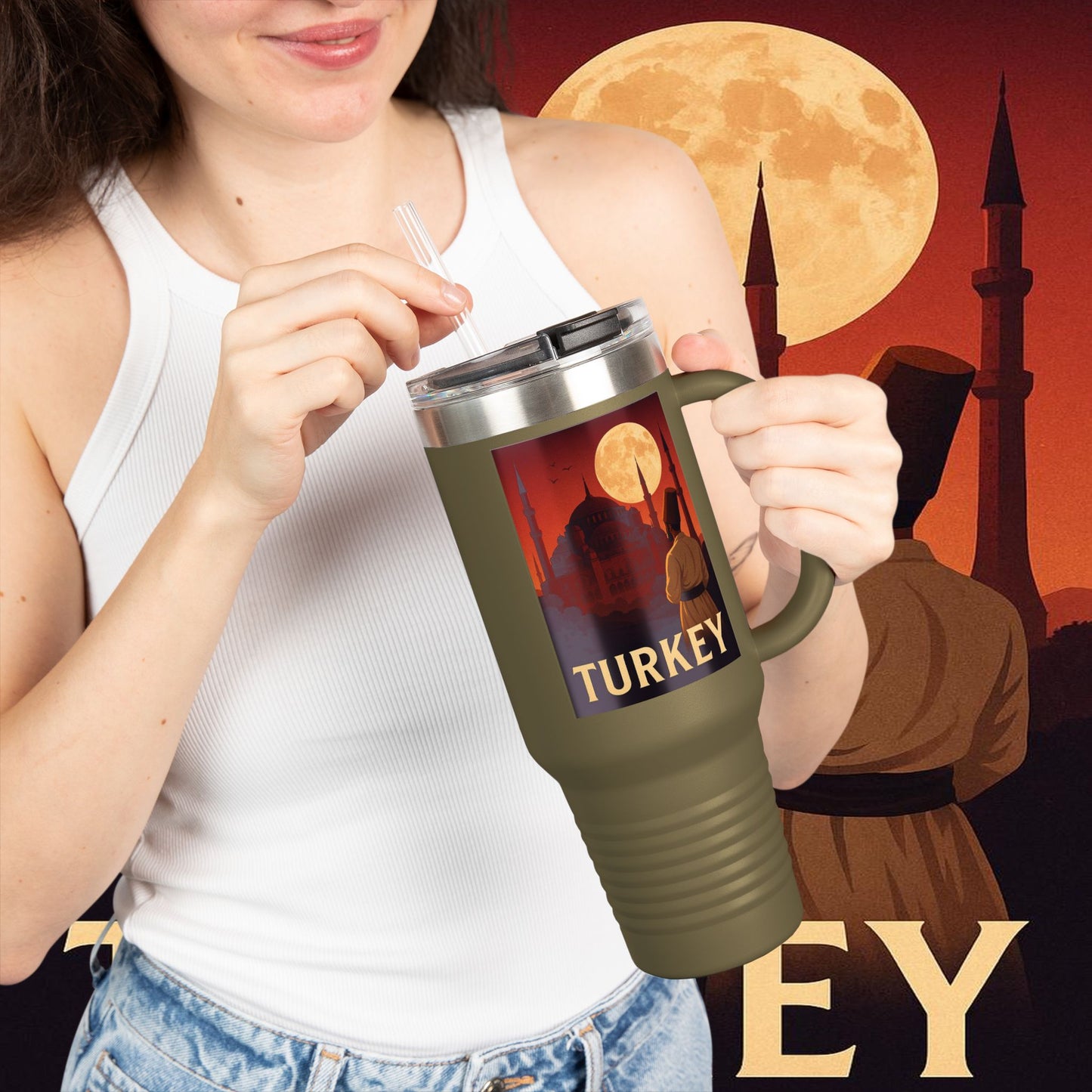"Turkey Insulated Travel Mug✨ – Where East and West embrace"