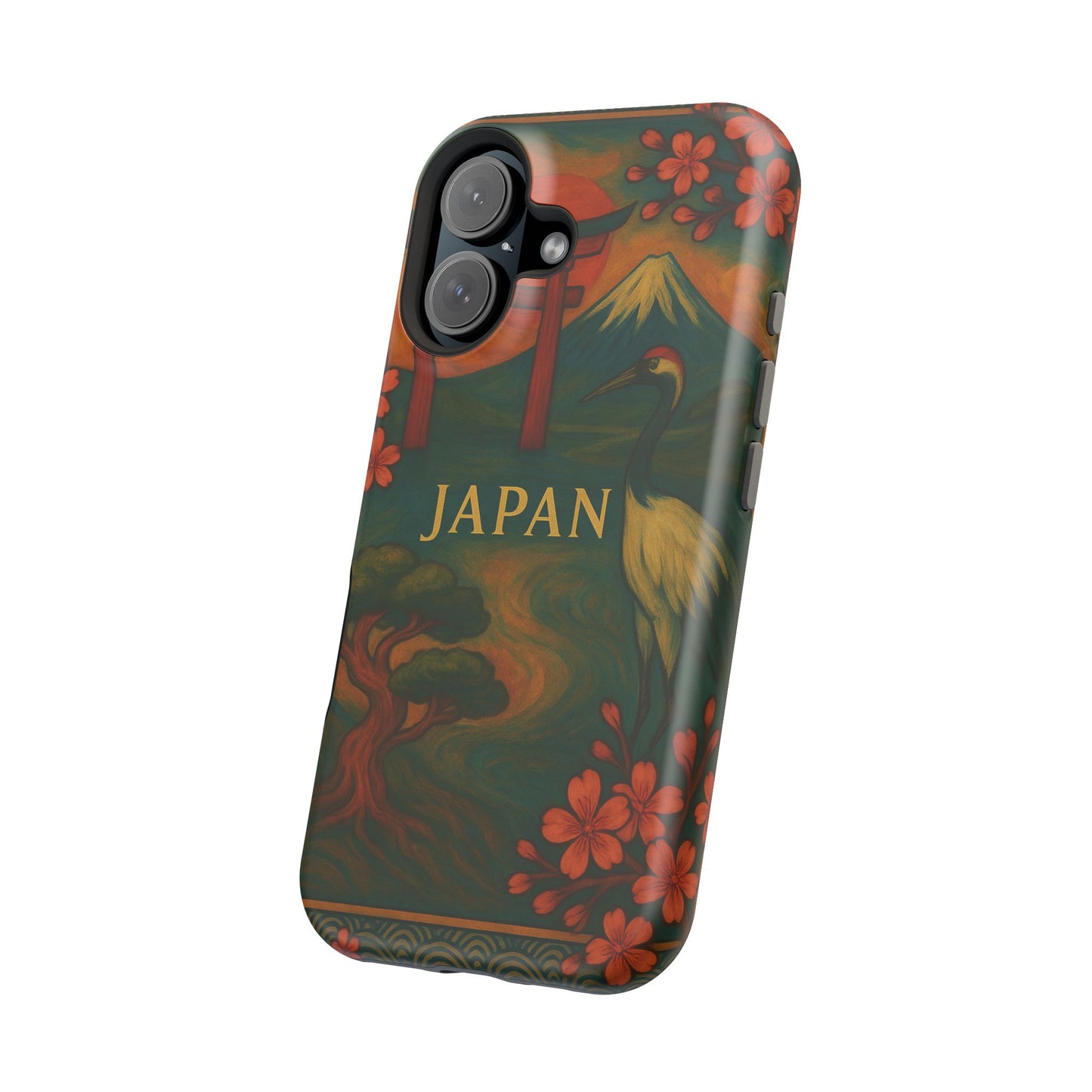 "Funda Magnética Reforzada Japón: Tradición entre Cerezos y Montañas 🌸⛩️🗻"