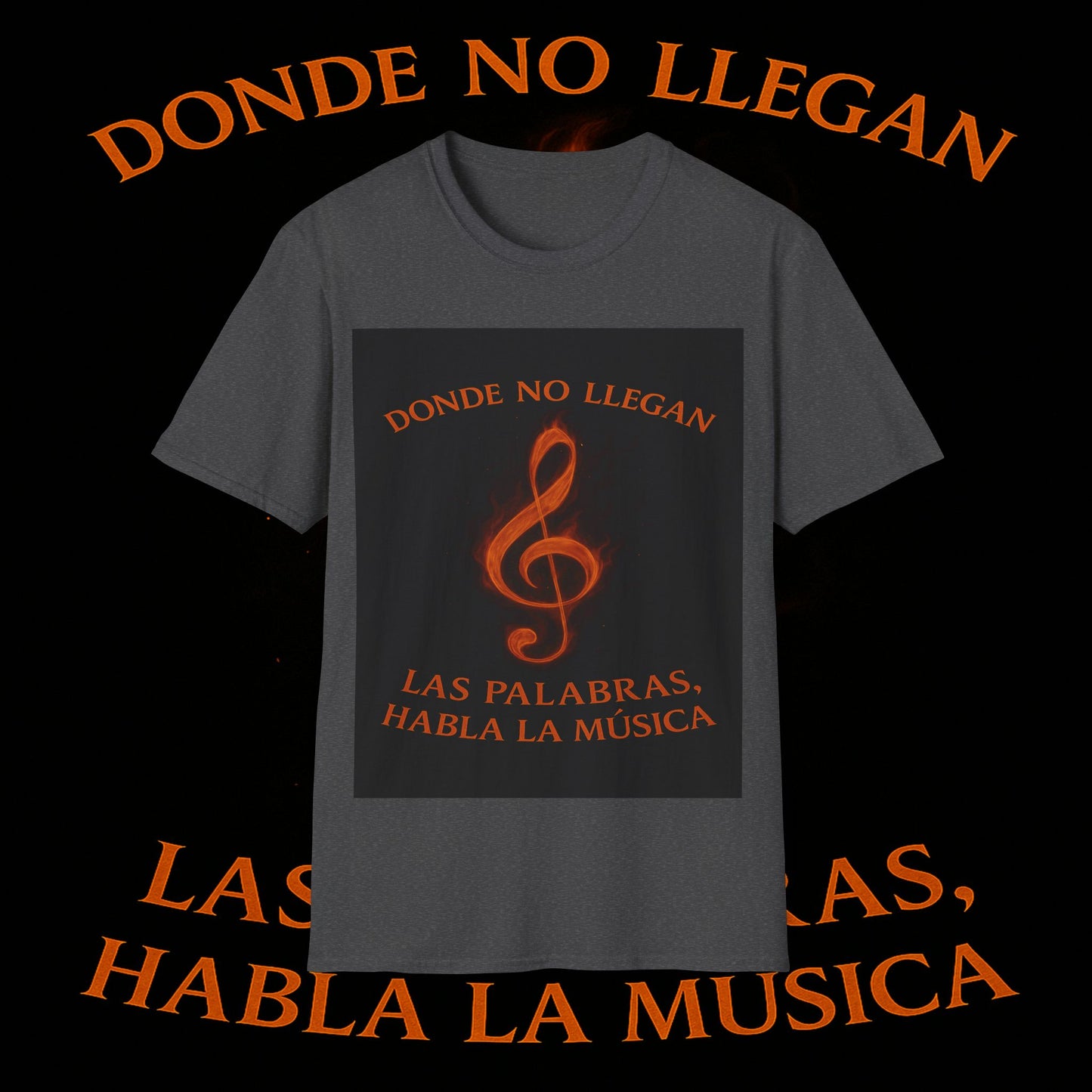 "Camiseta clave de sol 🎼🔥 “Donde nace una nota… nace una llama.” 🔥🎼