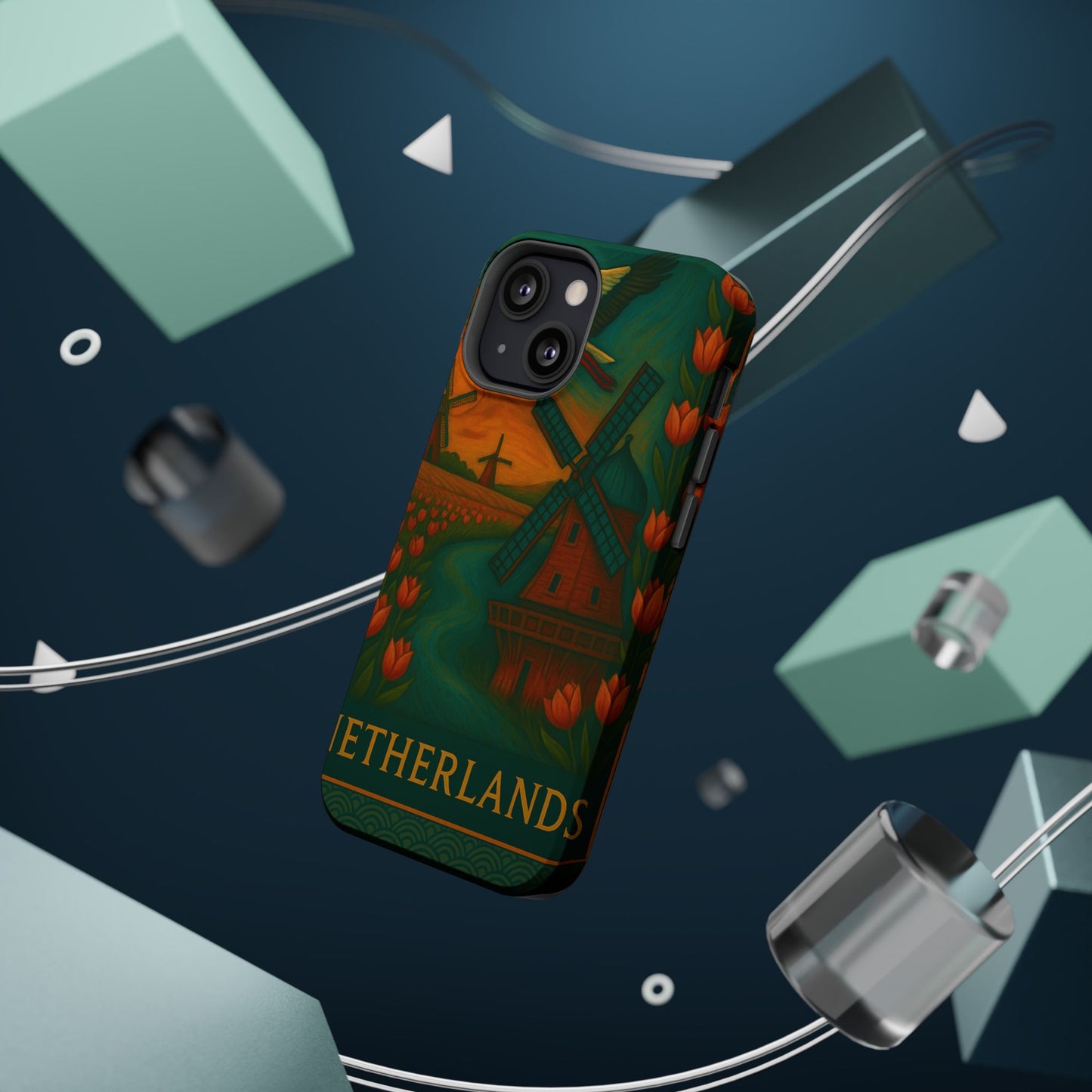 "Funda Magnética Reforzada Magnética Reforzada paises bajos✨ – Tierra de tulipanes, molinos y canales mágicos"
