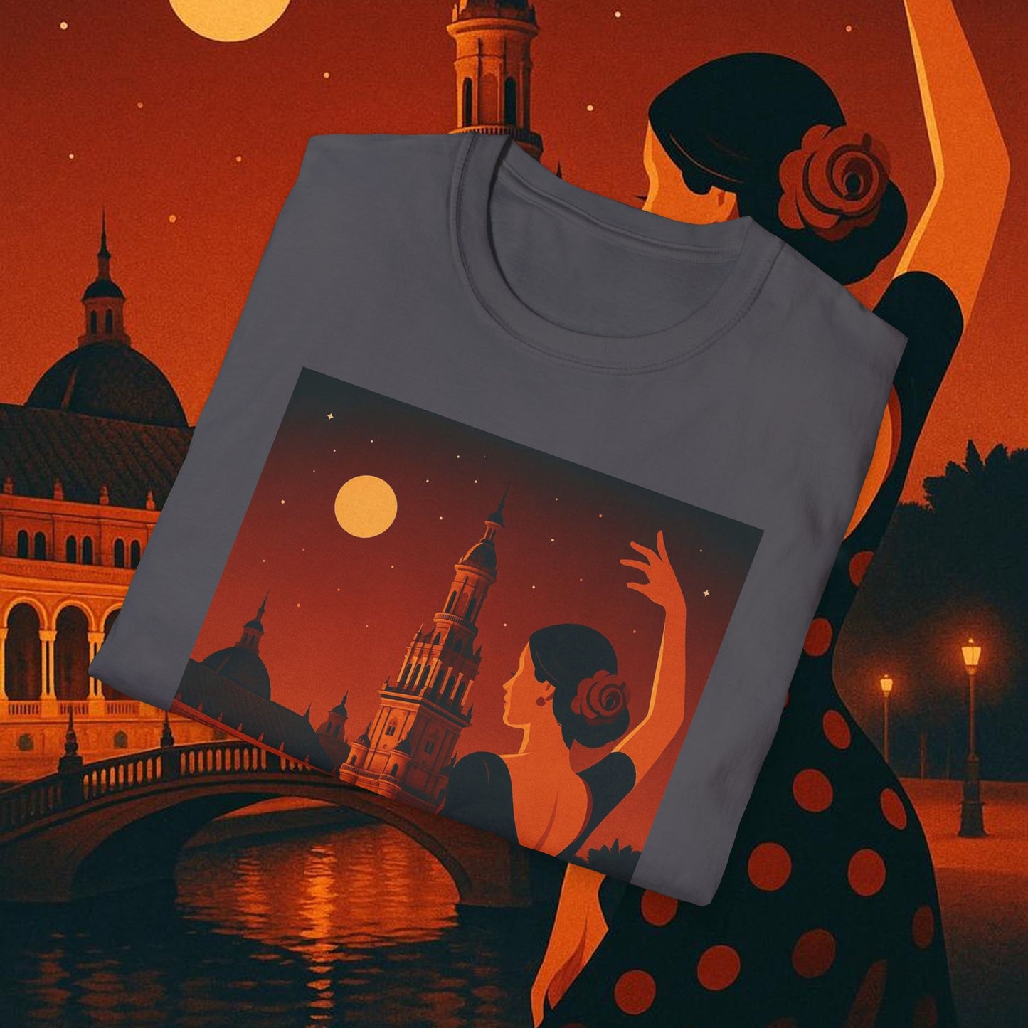 "Camiseta España: Pasión, Arte y Sabores que Enamoran 🎨💃🍷"