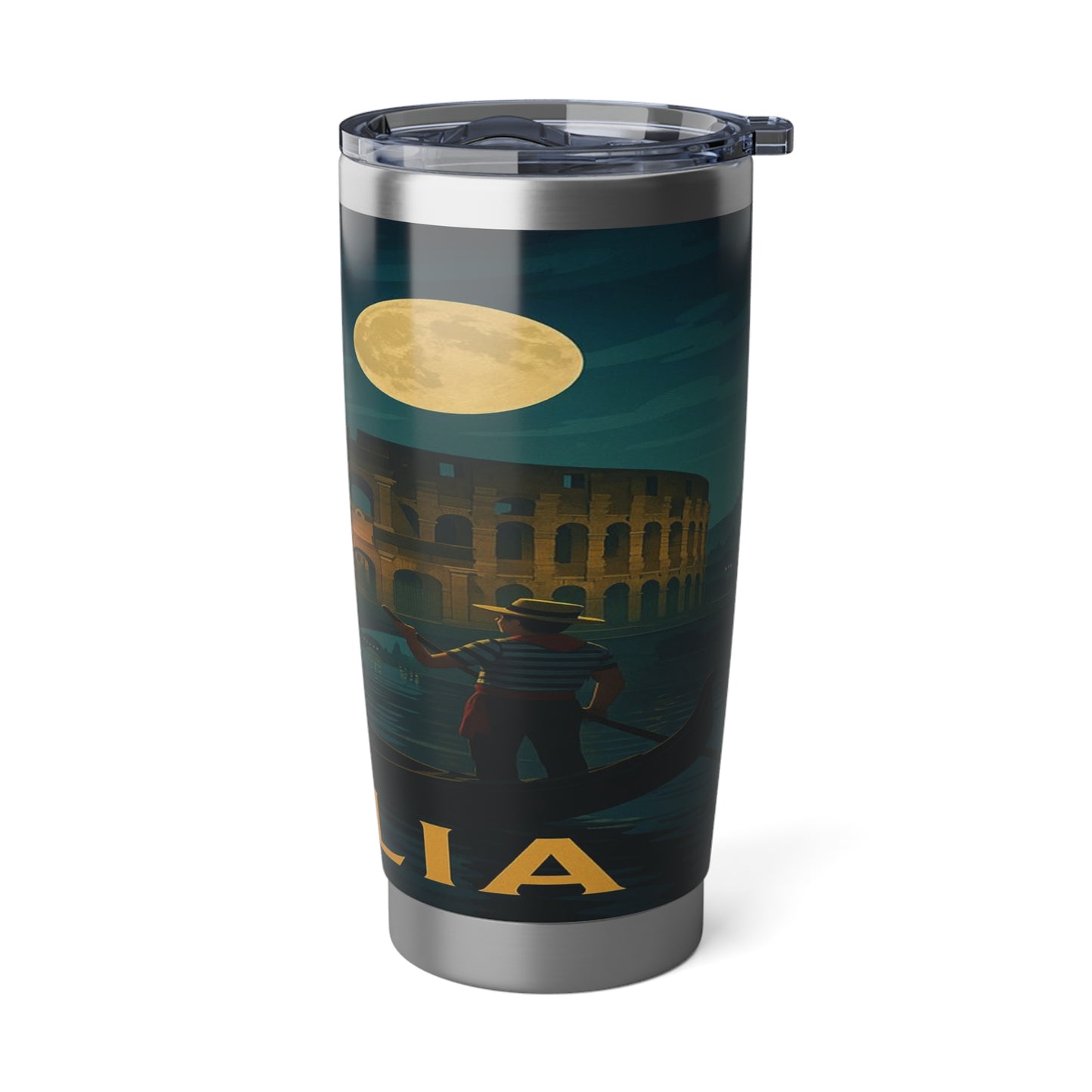 "Vaso Térmico Vagabond 20oz Italia: Arte, Pasión y Sabores Eternos 🎨🍝🏛️"