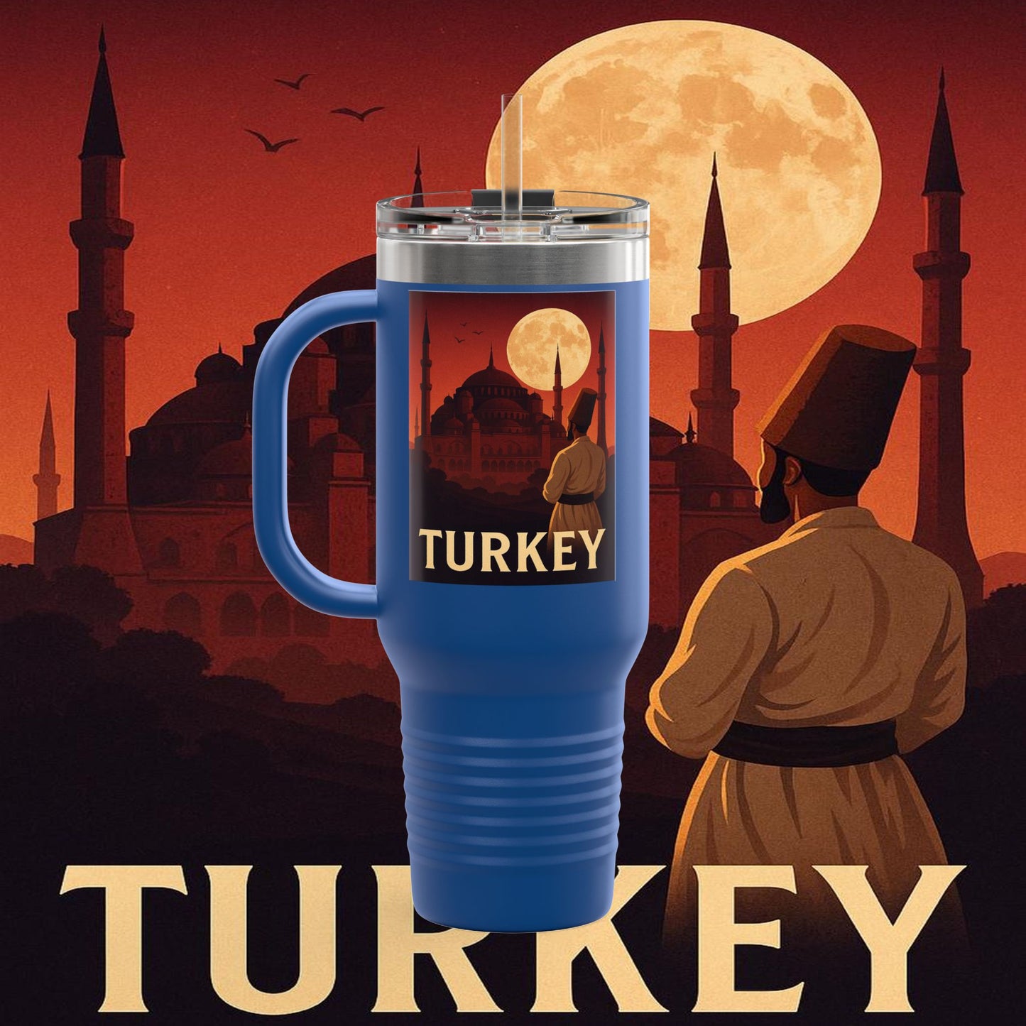 "Turkey Insulated Travel Mug✨ – Where East and West embrace"