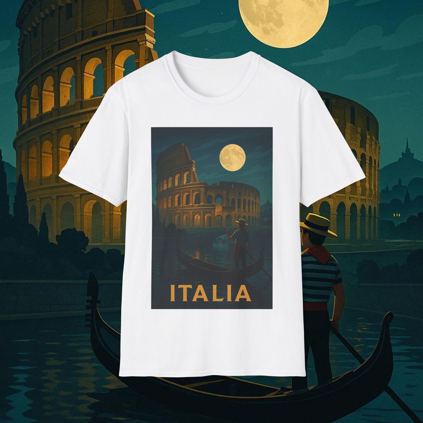 "Camiseta Italia: Arte, Pasión y Sabores Eternos 🎨🍝🏛️"