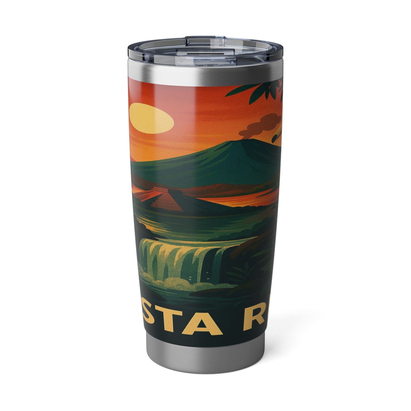 "Vaso Térmico Vagabond 20oz Costa Rica: Pura Vida entre Volcanes y Selvas 🌋🌴🦜"