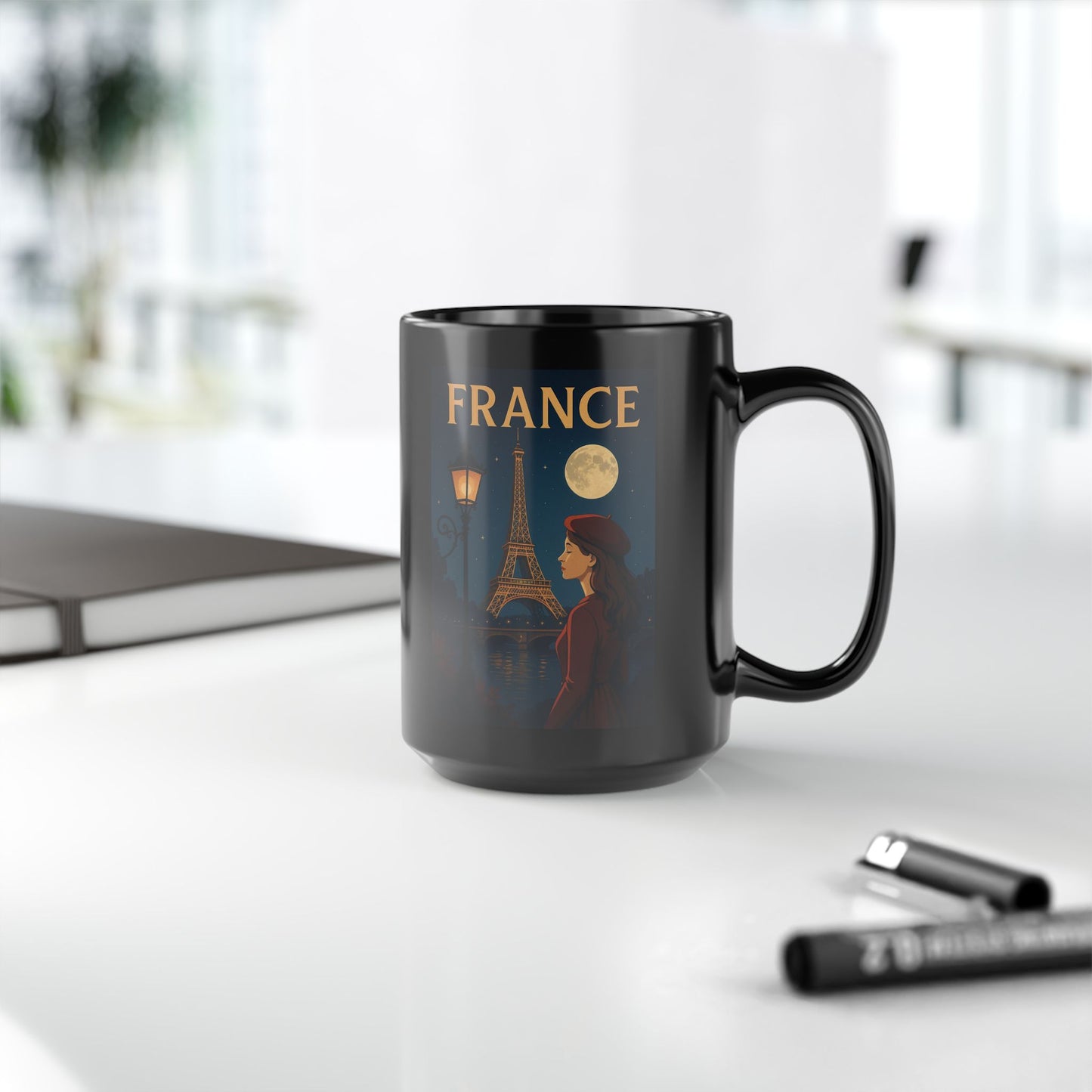 "France Mug: Romance under the Moon 🌙🗼✨"