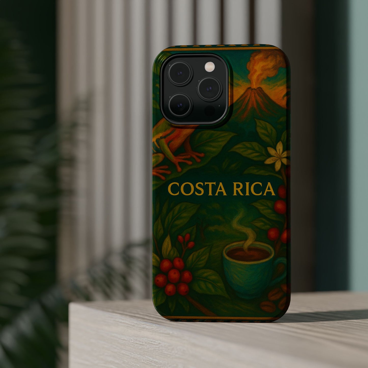 "Funda Magnética Reforzada Magnética Reforzada Costa Rica: Pura Vida entre Volcanes y Selvas 🌋🌴🦜"