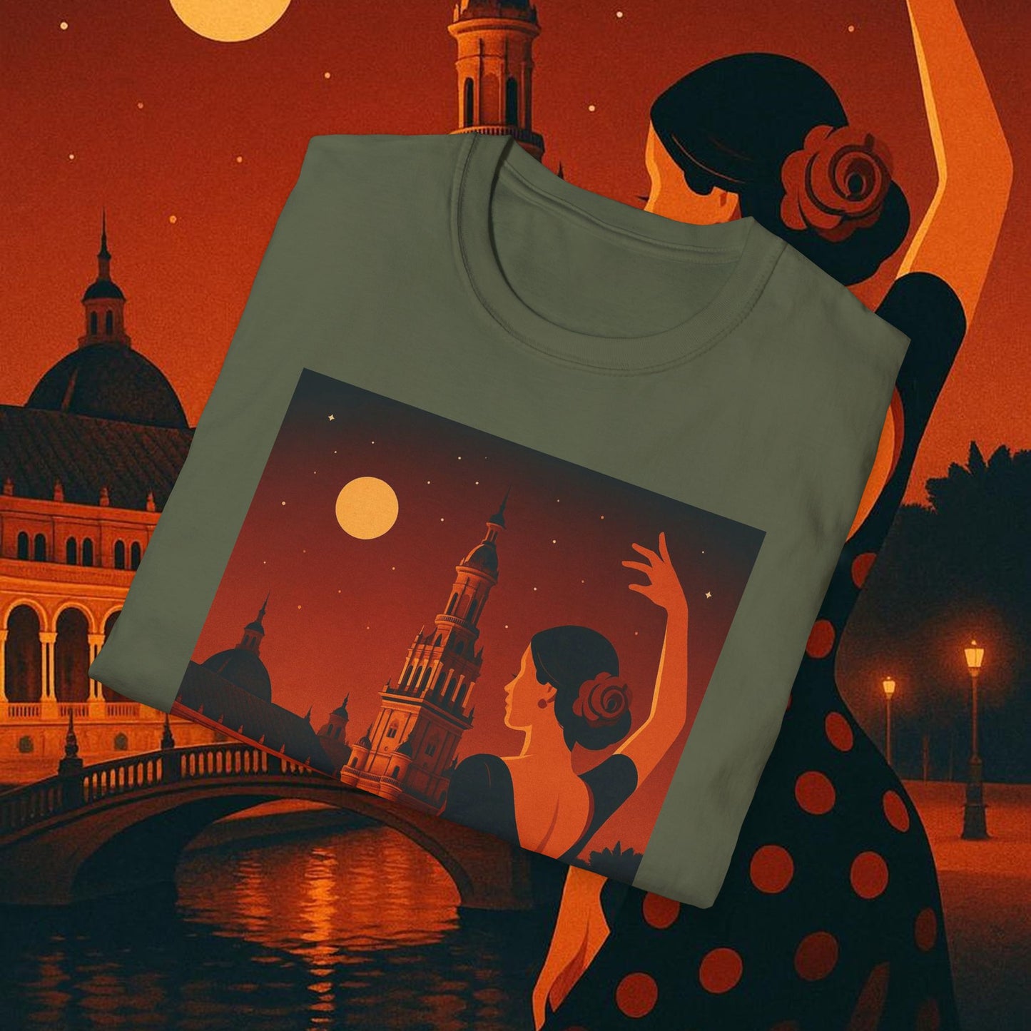 "Camiseta España: Pasión, Arte y Sabores que Enamoran 🎨💃🍷"