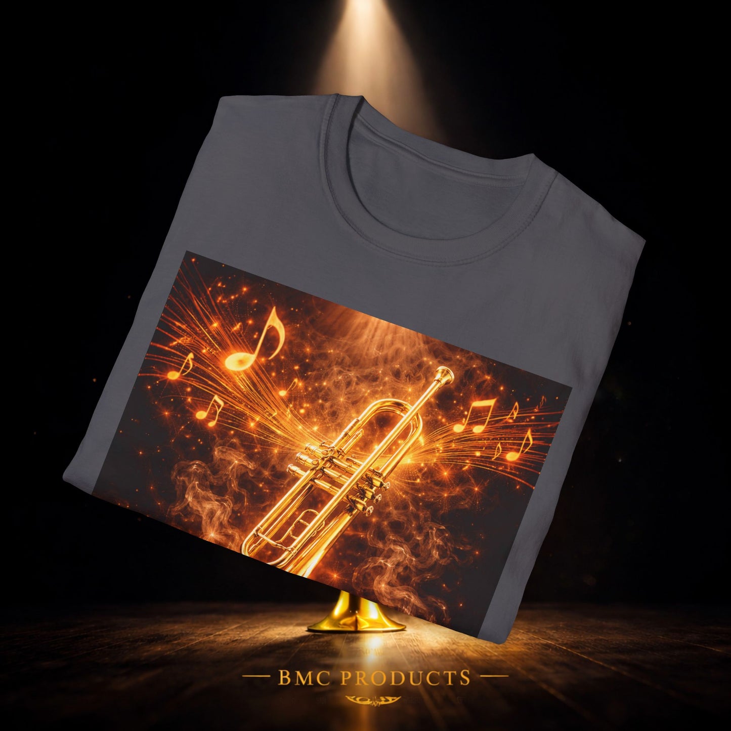 "Camiseta trompeta 🎺🔥Donde hay fuego, hay música.”