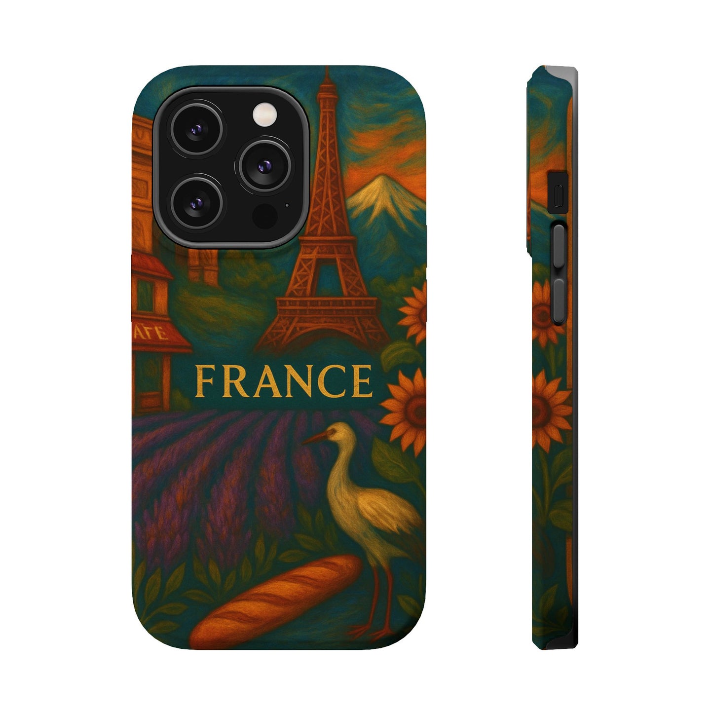 "Funda Magnética Reforzada Francia: Romance bajo la Luna 🌙🗼✨"