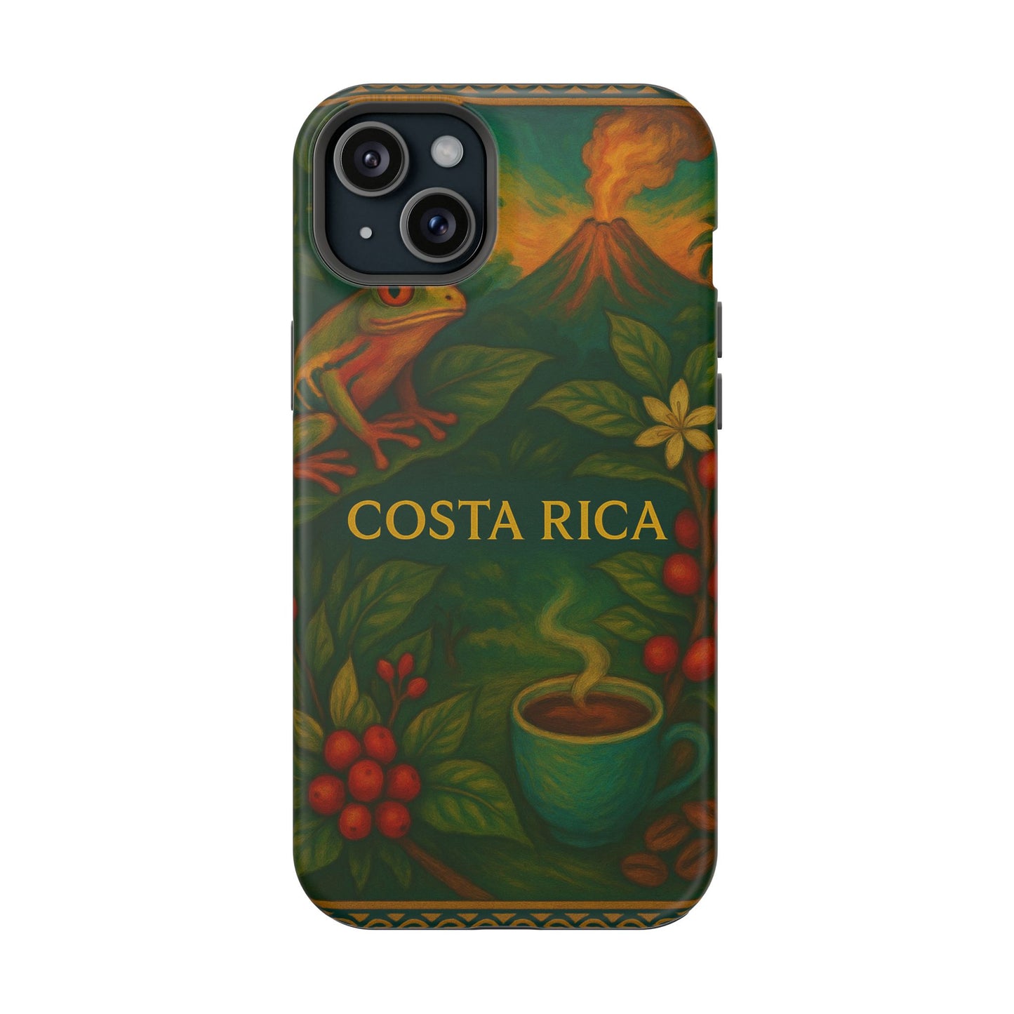 "Funda Magnética Reforzada Magnética Reforzada Costa Rica: Pura Vida entre Volcanes y Selvas 🌋🌴🦜"