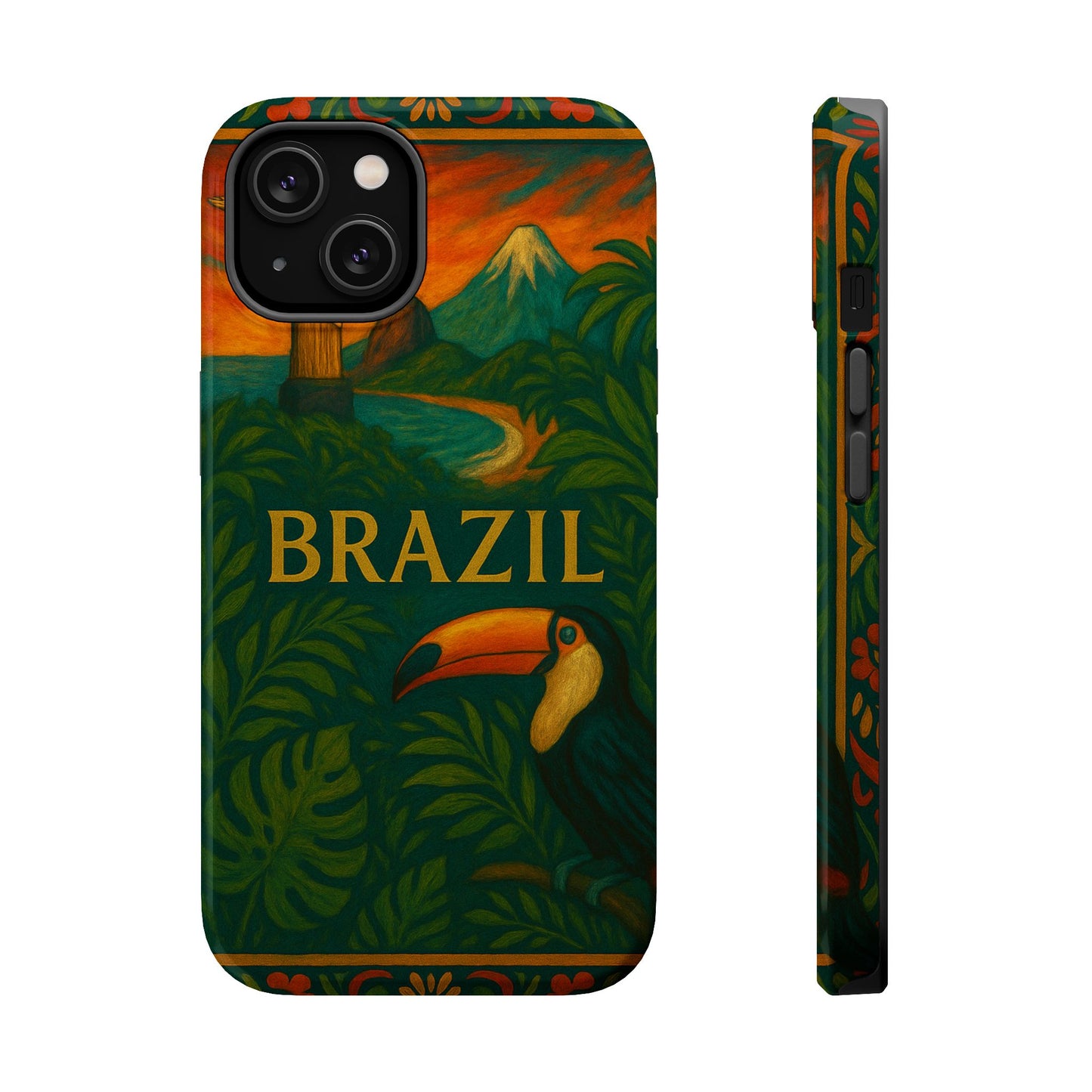 "Funda Magnética Reforzada Magnética Reforzada Brasil: Ritmo, Naturaleza y Alegría Infinita 🎶🌴🏖️"