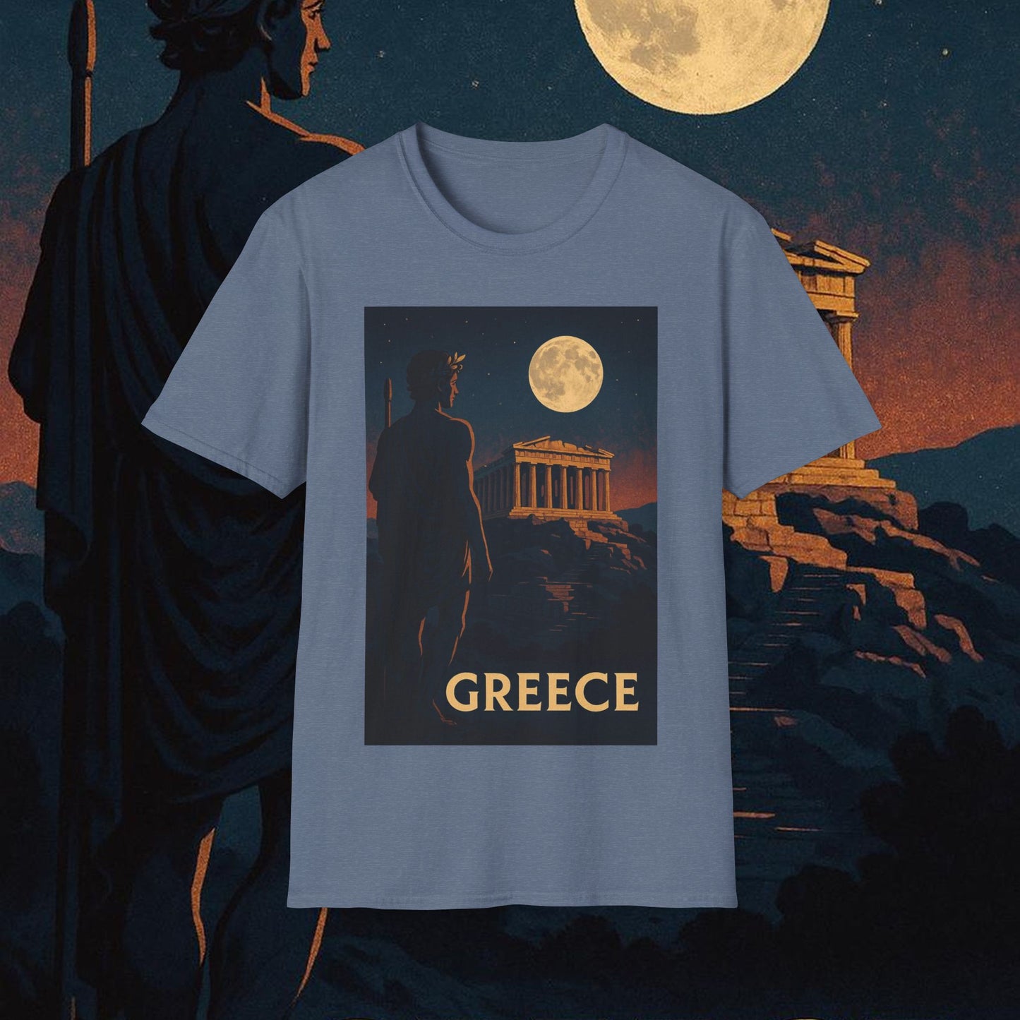 "Camiseta Grecia: Cuna de Dioses, Maravillas y Filosofía 🌊🏛️⚡"