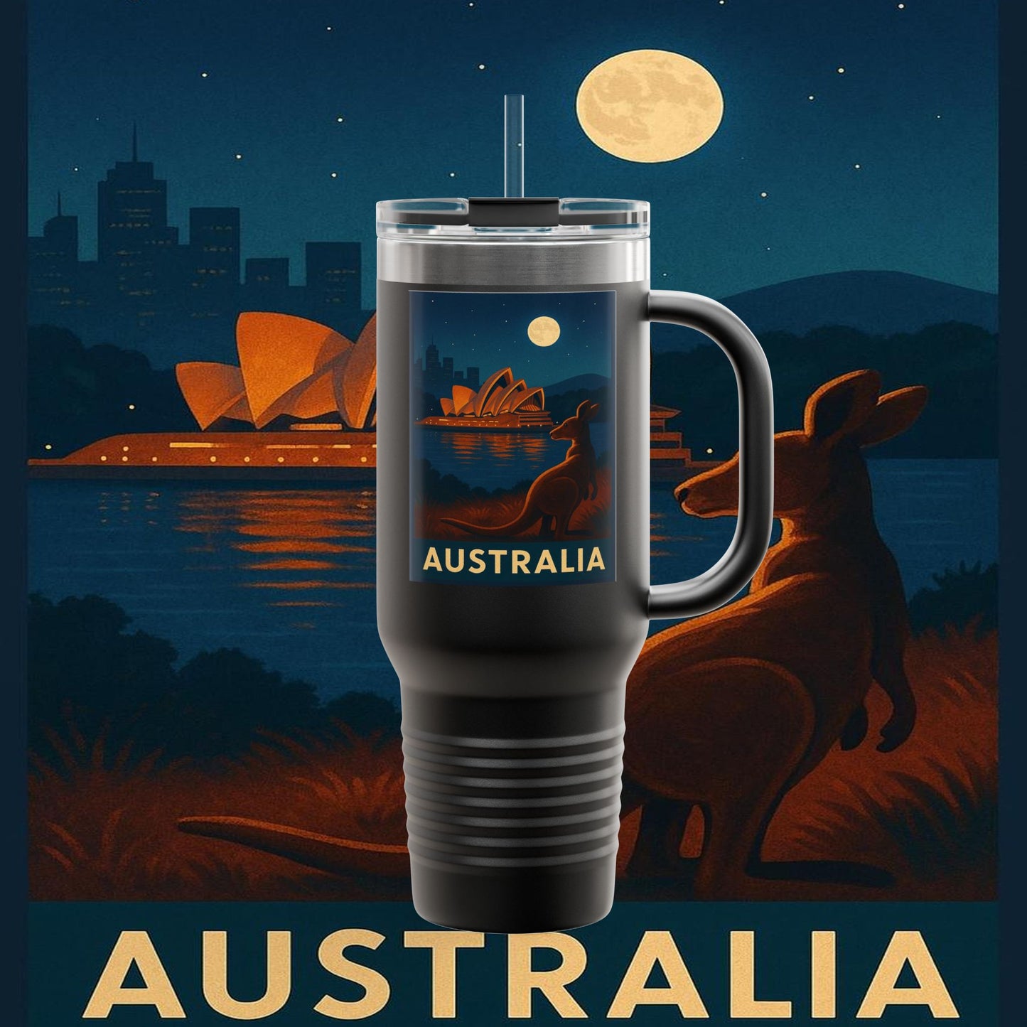 "Australia Insulated Travel Mug🌞 – Land of natural wonders and free spirit"