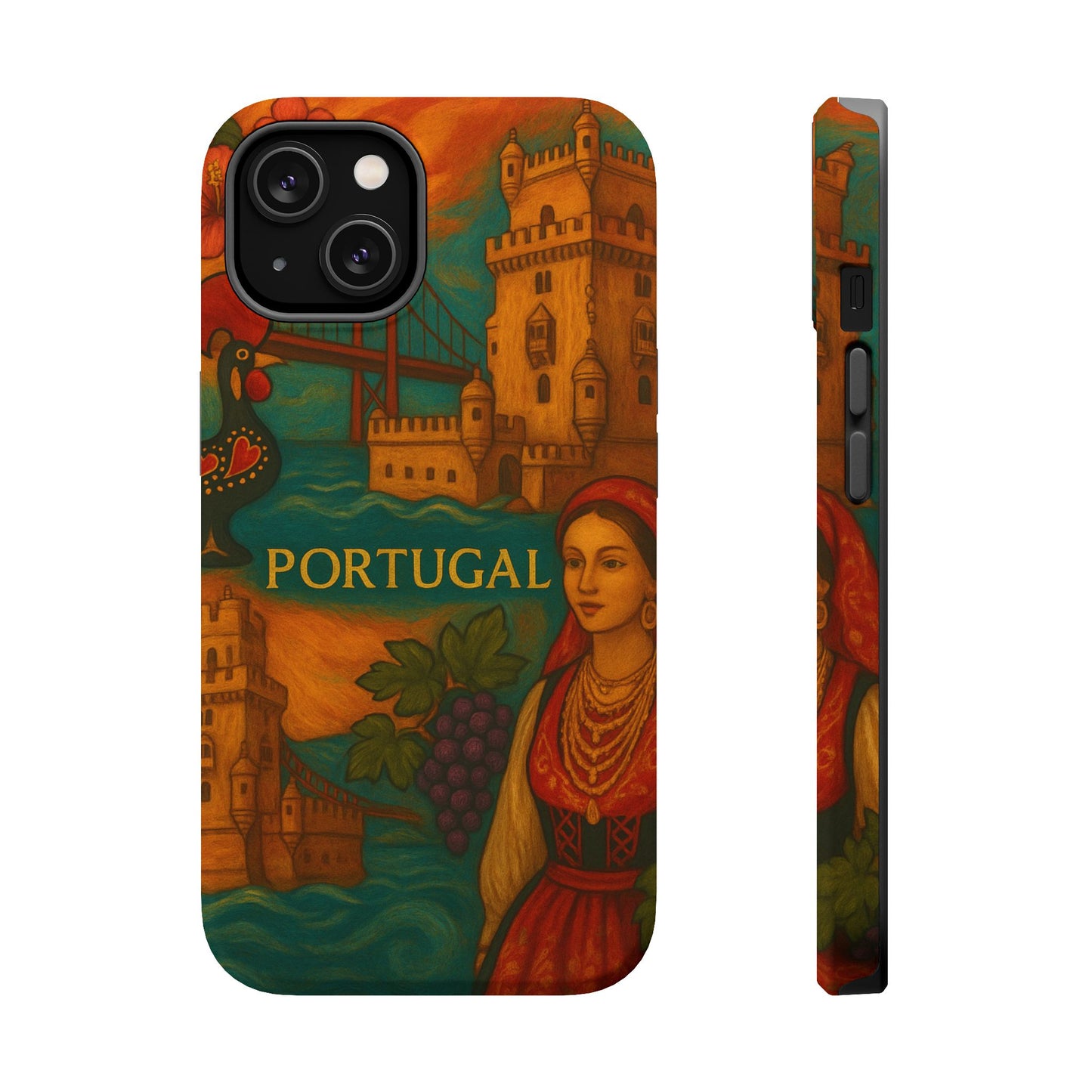 "Funda Magnética Reforzada Magnética Reforzada Portugal: Encanto Atlántico, Fados y Azulejos 🌊🎶🧿"