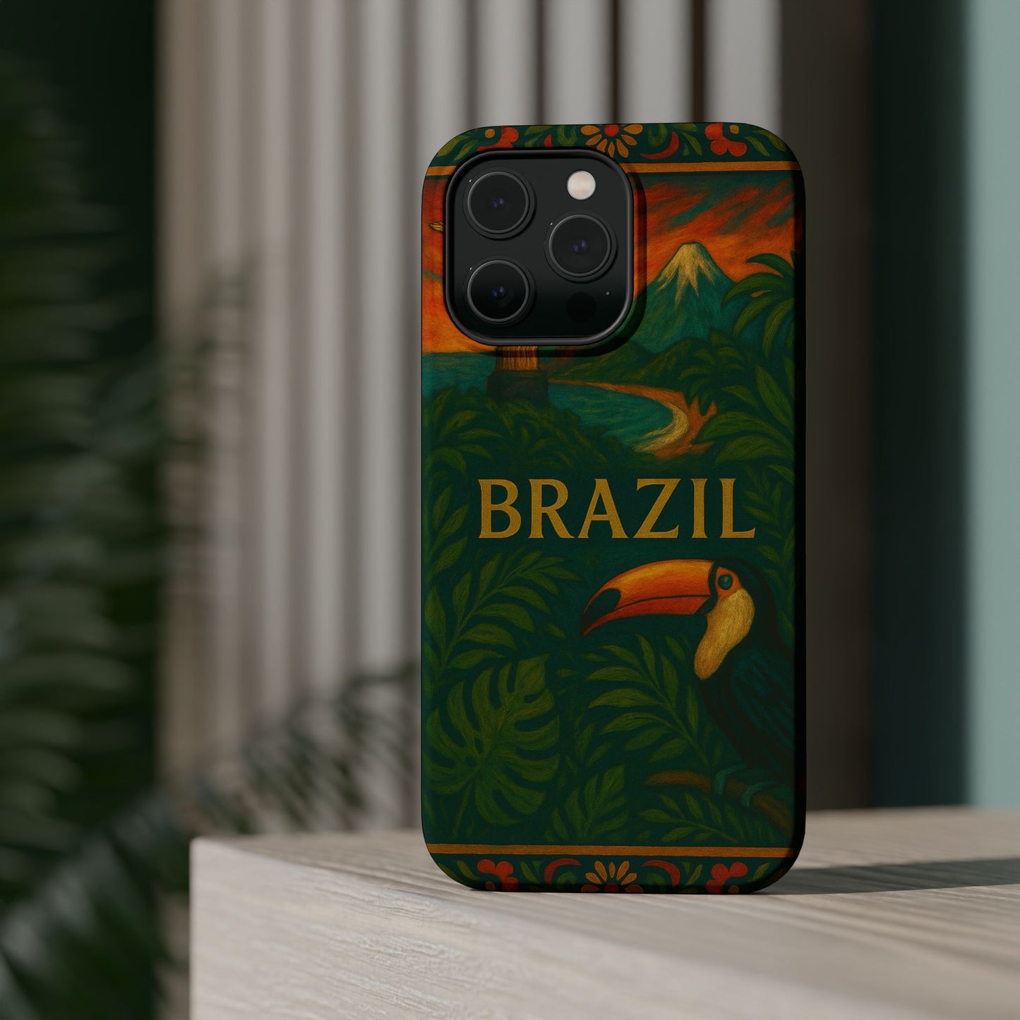 "Funda Magnética Reforzada Magnética Reforzada Brasil: Ritmo, Naturaleza y Alegría Infinita 🎶🌴🏖️"
