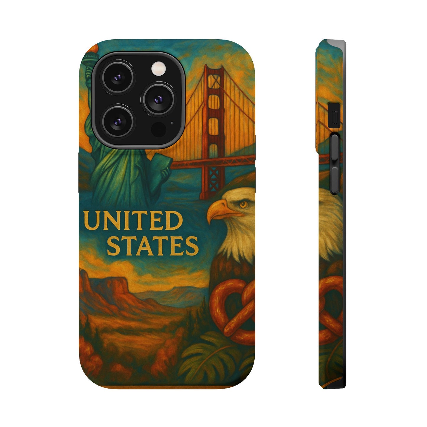 "Funda Magnética Reforzada Estados Unidos: Sueños, Libertad y Grandes Horizontes 🗽🏜️🌆"