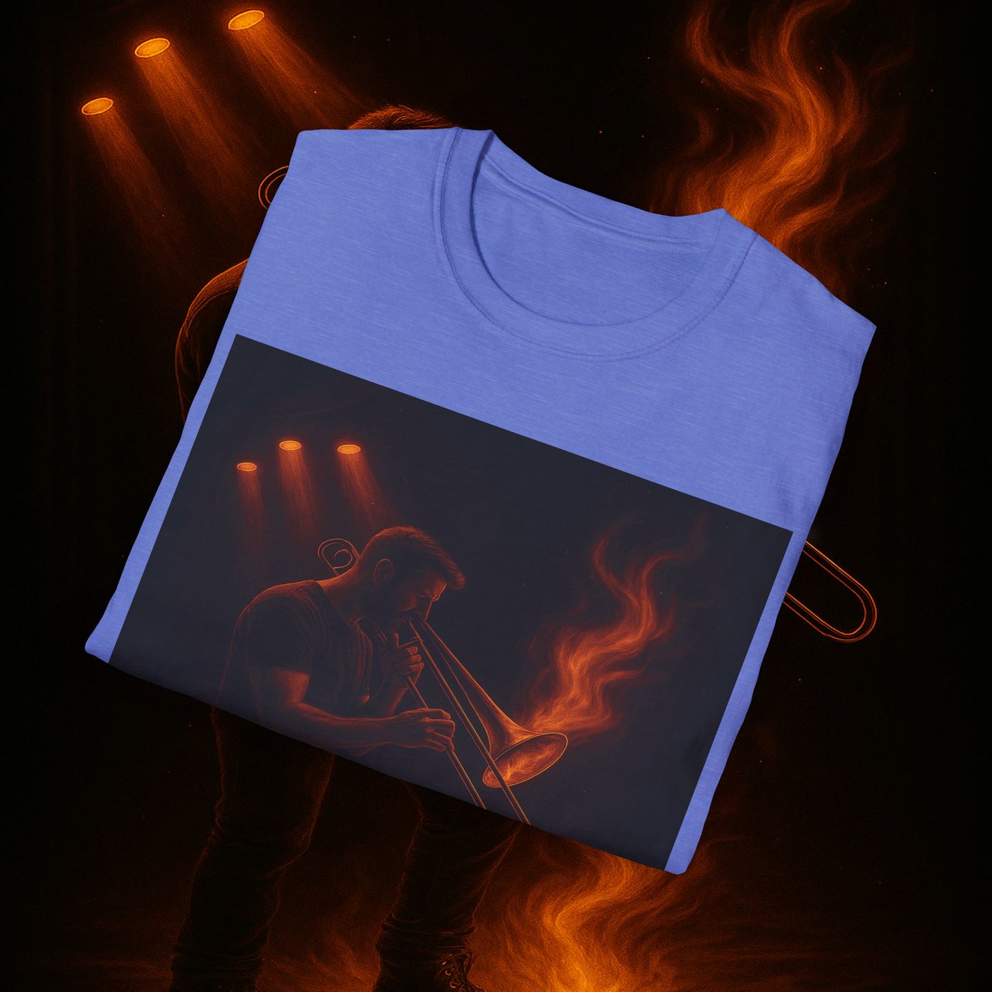 "Camiseta Trombón 🎷🔥No todos los fuegos hacen ruido… algunos tocan el alma.” 🔥🎷