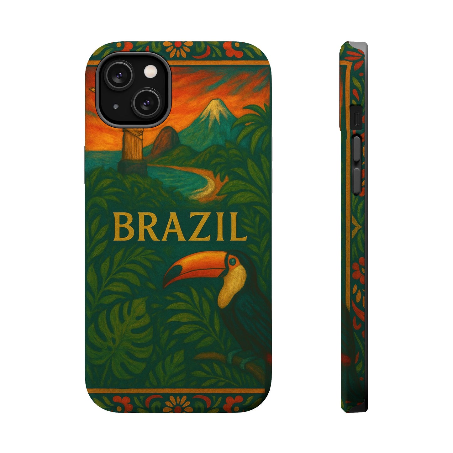 "Funda Magnética Reforzada Magnética Reforzada Brasil: Ritmo, Naturaleza y Alegría Infinita 🎶🌴🏖️"