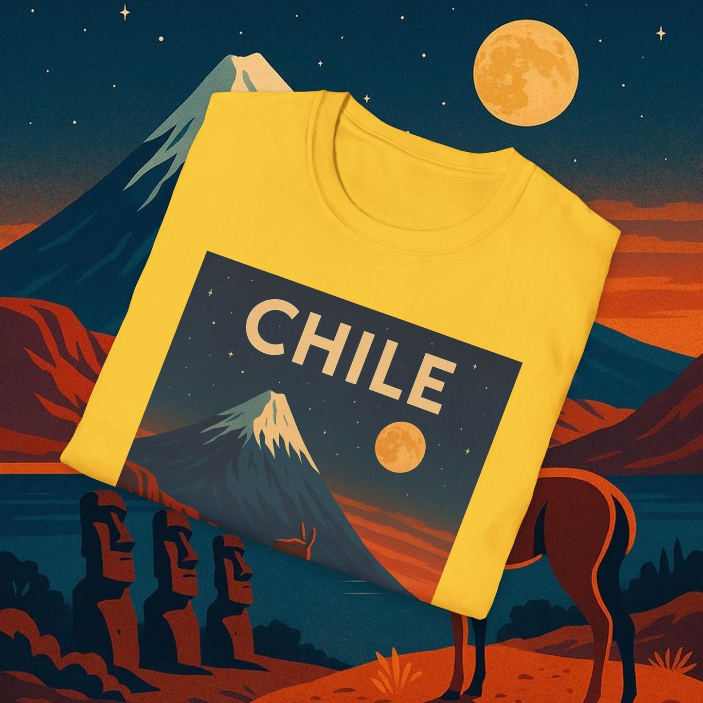 "Camiseta Chile: Naturaleza Indómita y Horizontes Eternos 🏔️🍇🏜️"