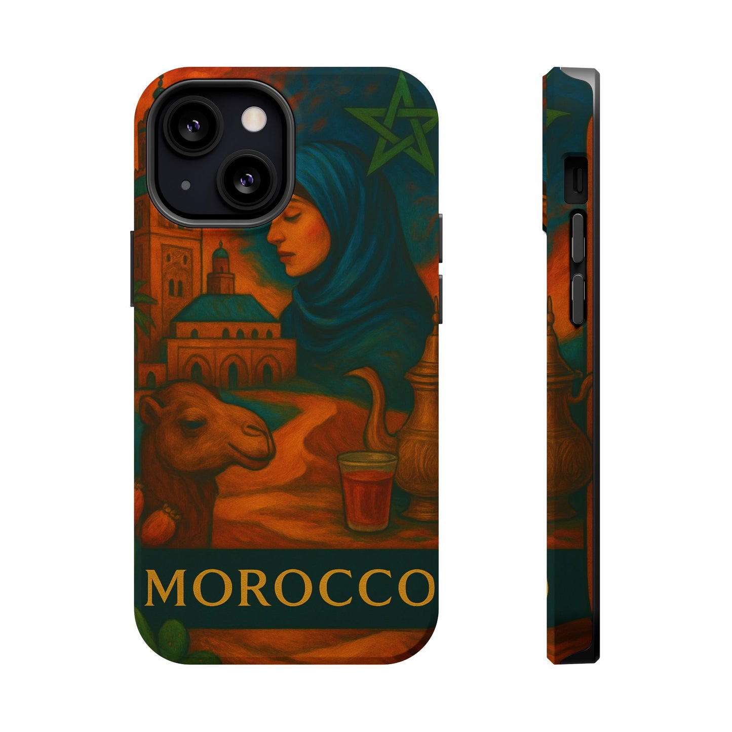 "Funda Magnética Reforzada Magnética Reforzada Marruecos: Magia del Desierto y Ciudades de Mil Colores 🐪🏜️🕌"