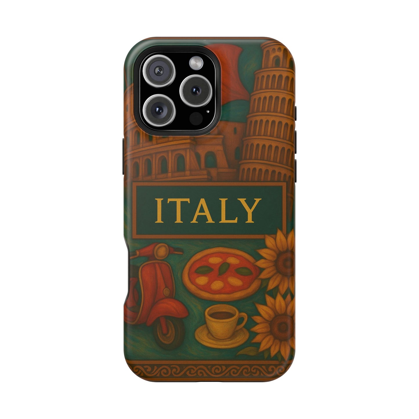 "Funda Magnética Reforzada Magnética Reforzada Italia: Arte, Pasión y Sabores Eternos 🎨🍝🏛️"