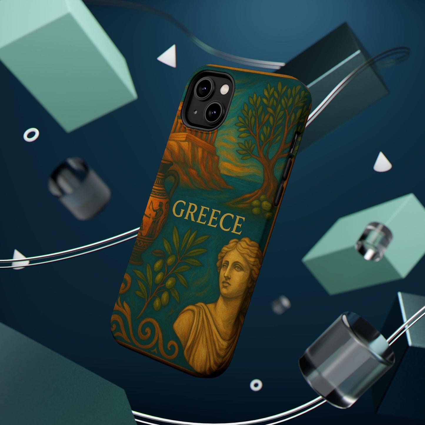 "Funda Magnética Reforzada Magnética Reforzada Grecia: Cuna de Dioses, Maravillas y Filosofía 🌊🏛️⚡"