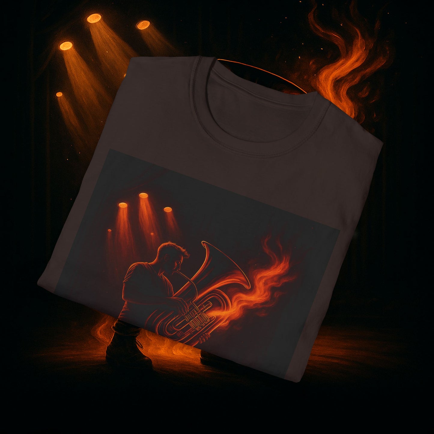 "Camiseta Tuba 🎺🔥 Cuando el alma suena, todo arde.”