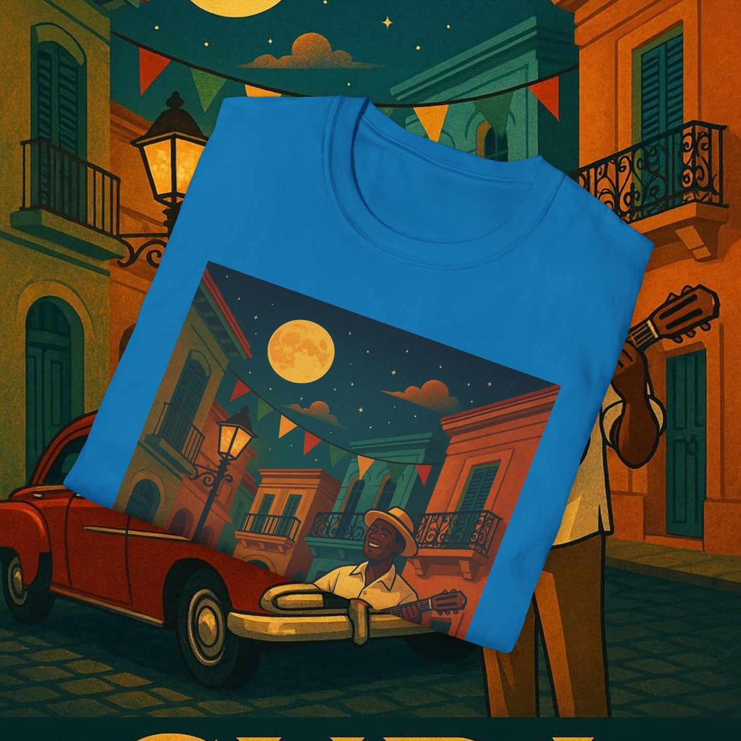 "Camiseta Cuba: Ritmo, Historia y Encanto Caribeño 🎺🚗🌴 "