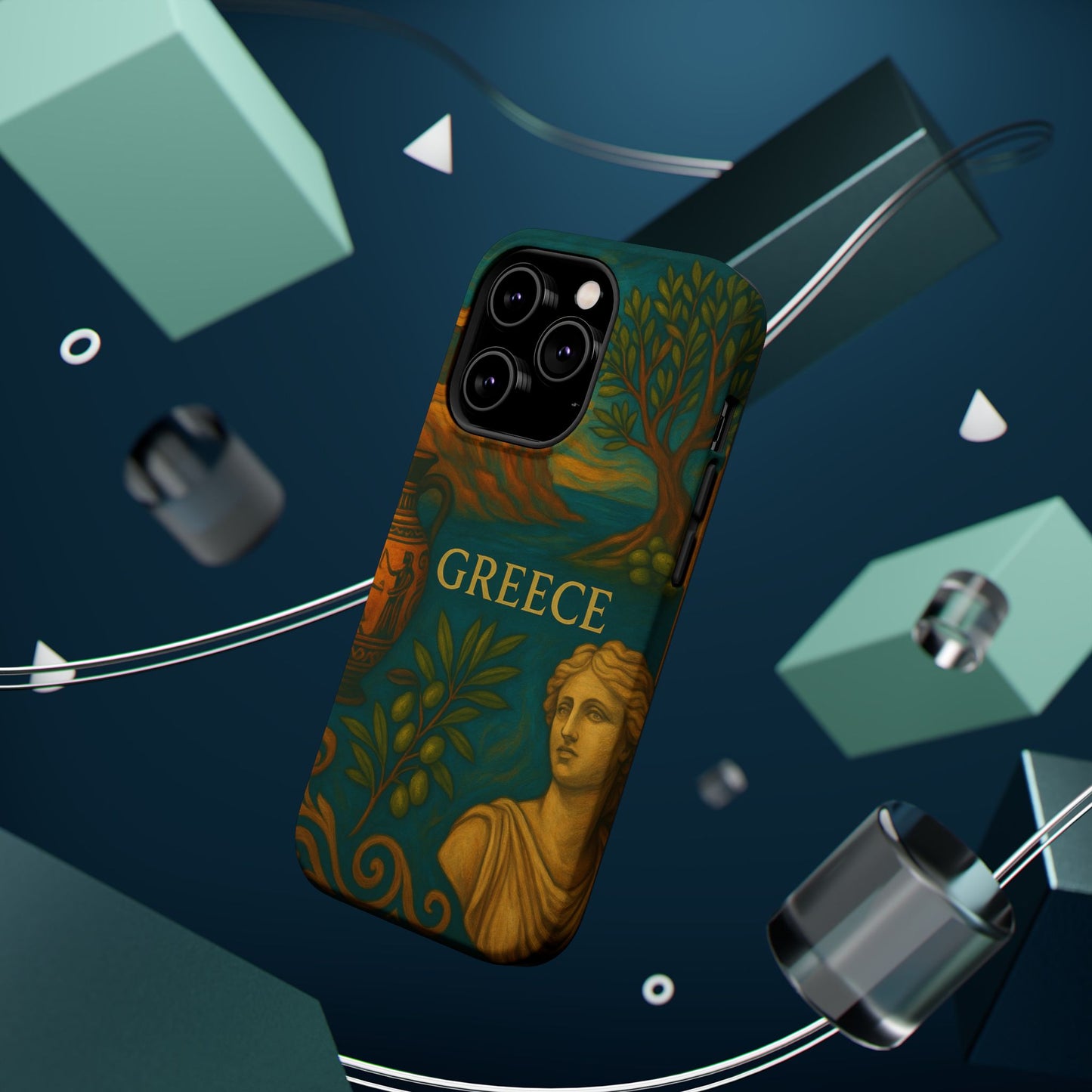 "Funda Magnética Reforzada Magnética Reforzada Grecia: Cuna de Dioses, Maravillas y Filosofía 🌊🏛️⚡"