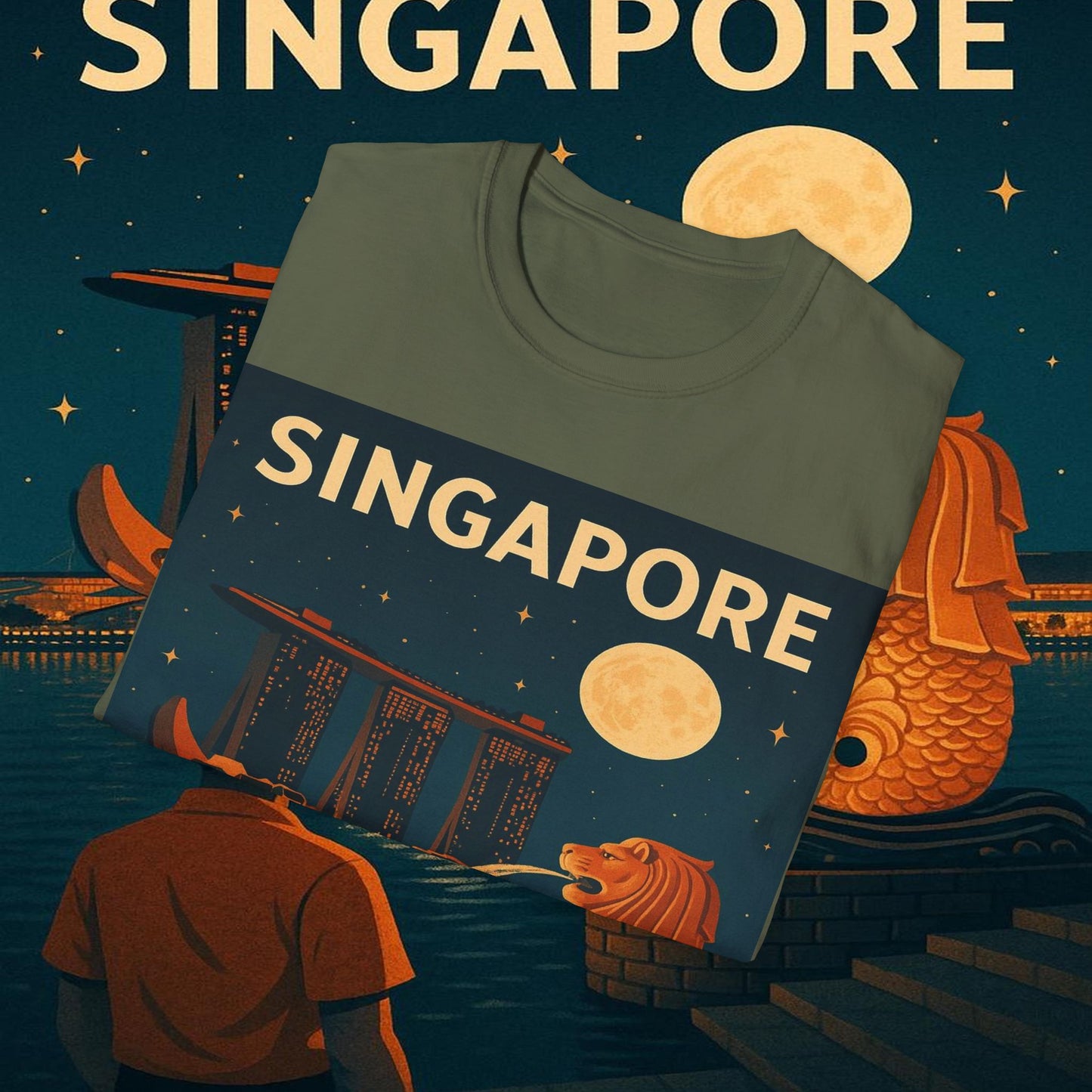 "Camiseta Singapur 🌆 – Futuro, cultura y naturaleza en un solo lugar"