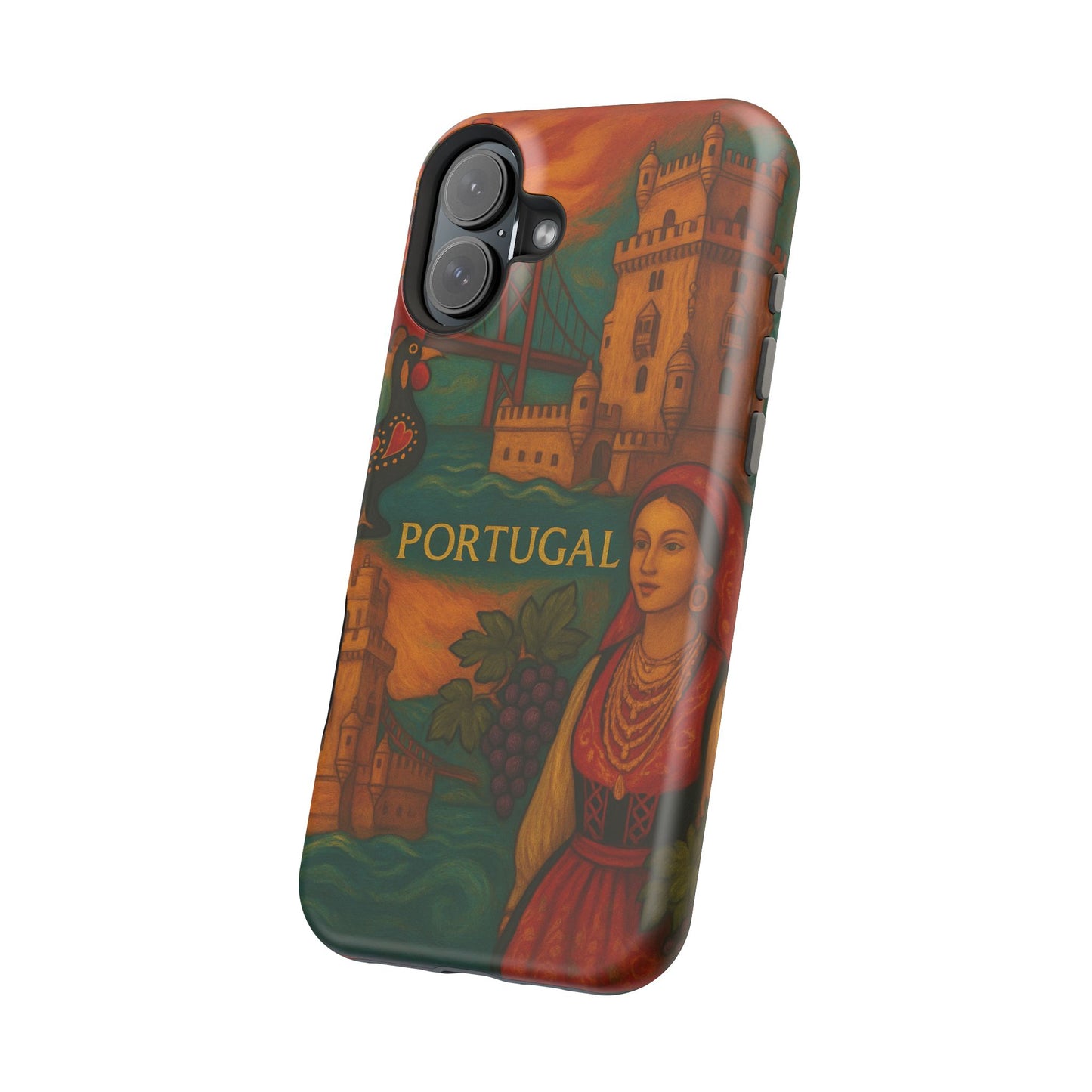 "Funda Magnética Reforzada Magnética Reforzada Portugal: Encanto Atlántico, Fados y Azulejos 🌊🎶🧿"