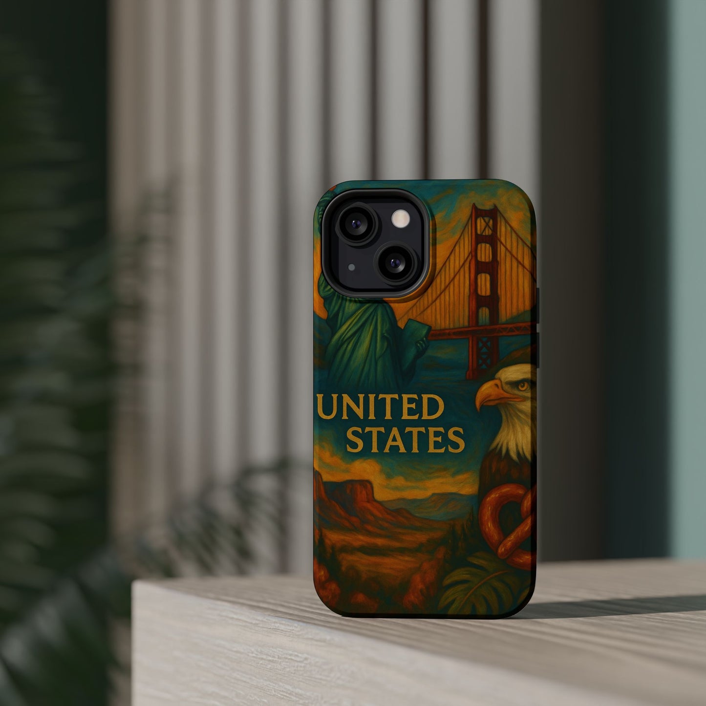 "Funda Magnética Reforzada Estados Unidos: Sueños, Libertad y Grandes Horizontes 🗽🏜️🌆"
