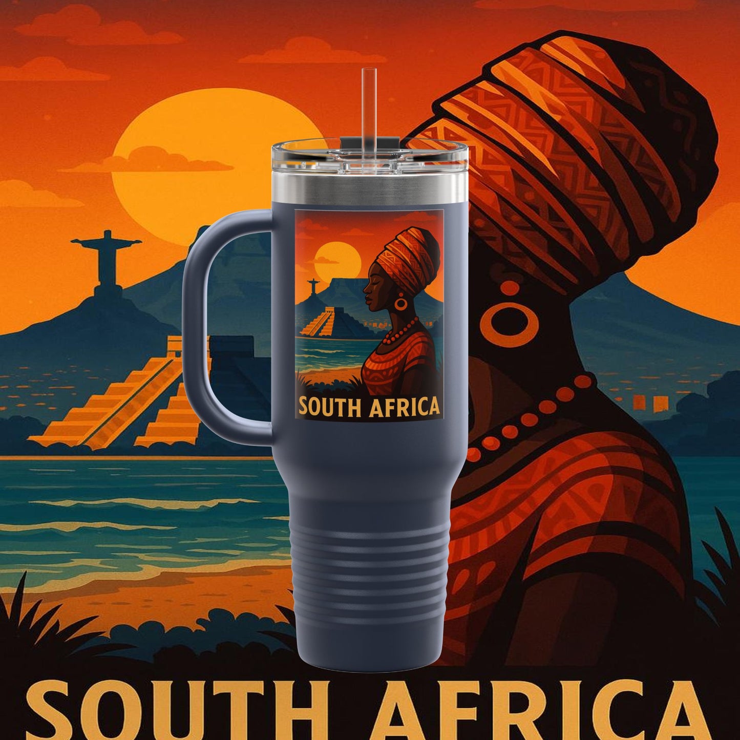 "South Africa Insulated Travel Mug 🌍 – A world of adventure and diversity"