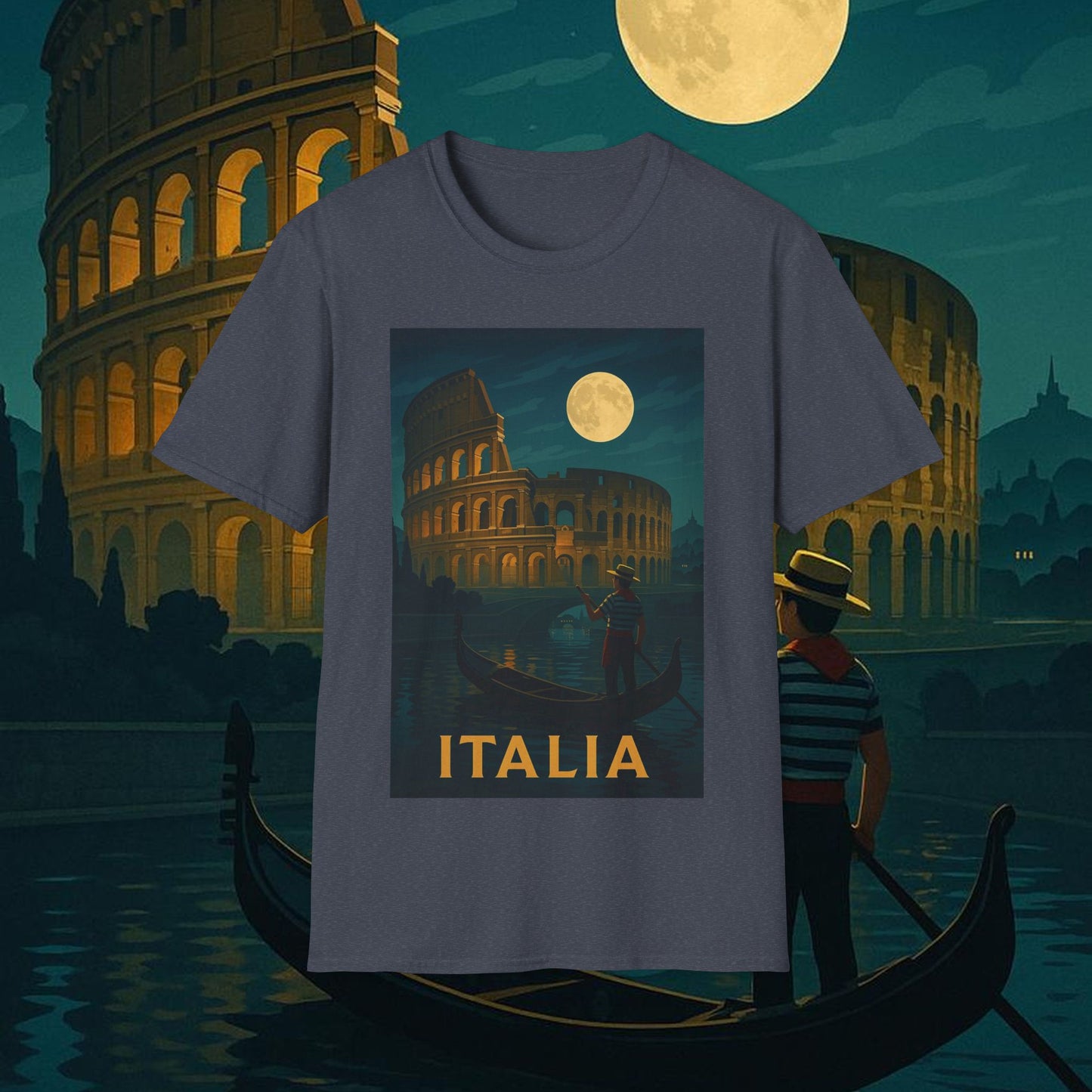 "Camiseta Italia: Arte, Pasión y Sabores Eternos 🎨🍝🏛️"