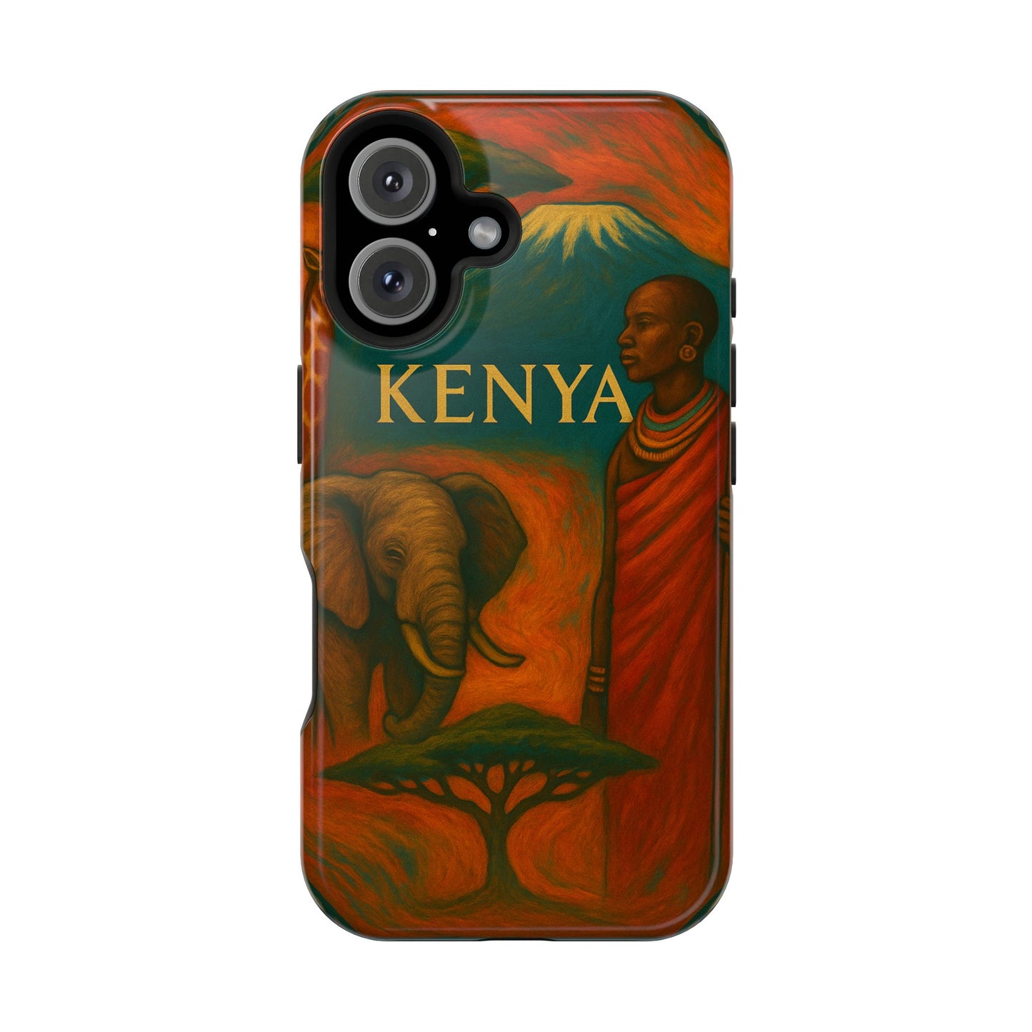 "Funda Magnética Reforzada Magnética Reforzada Kenia: Aventura Salvaje y Tierra de Horizontes Infinitos 🦁🌄🏕️"