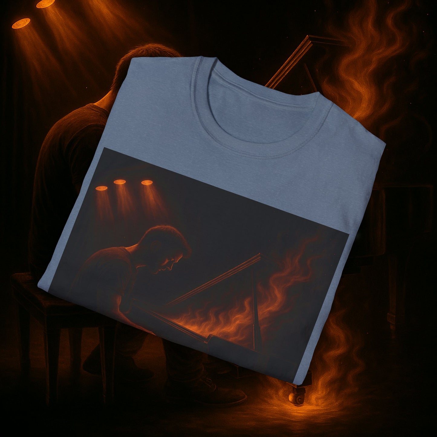 "Camiseta piano 🎹🔥Cuando las manos arden… el alma canta.” 🔥🎹