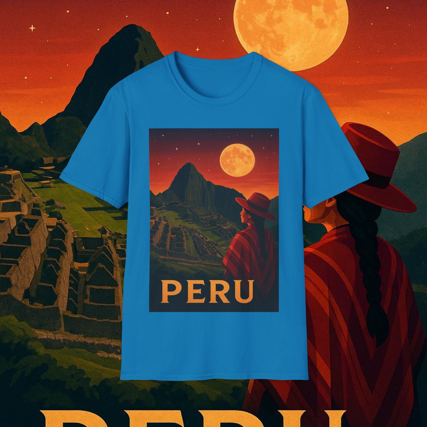 "Camiseta Perú: Misticismo, Historia y Maravillas Eternas 🏔️🦙🛕"