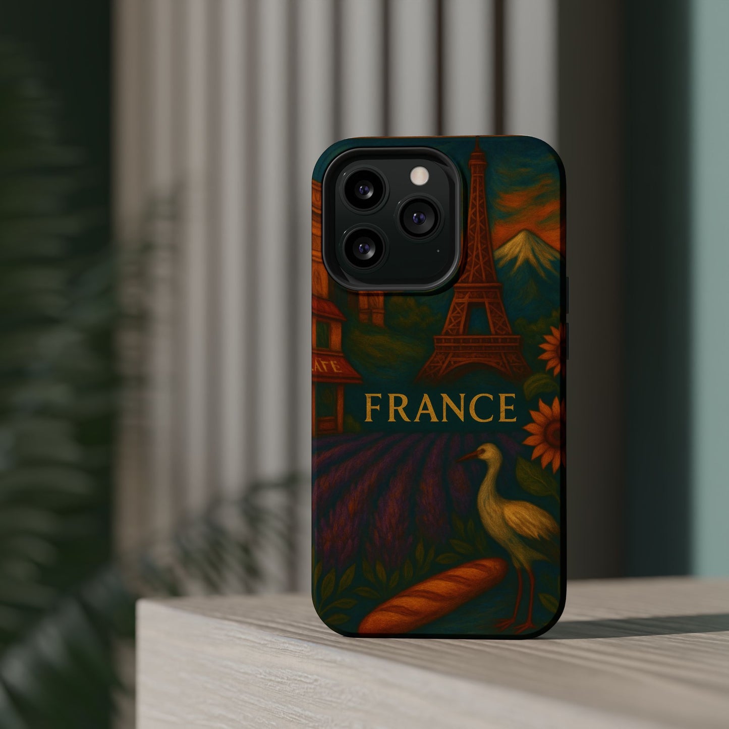 "Funda Magnética Reforzada Francia: Romance bajo la Luna 🌙🗼✨"