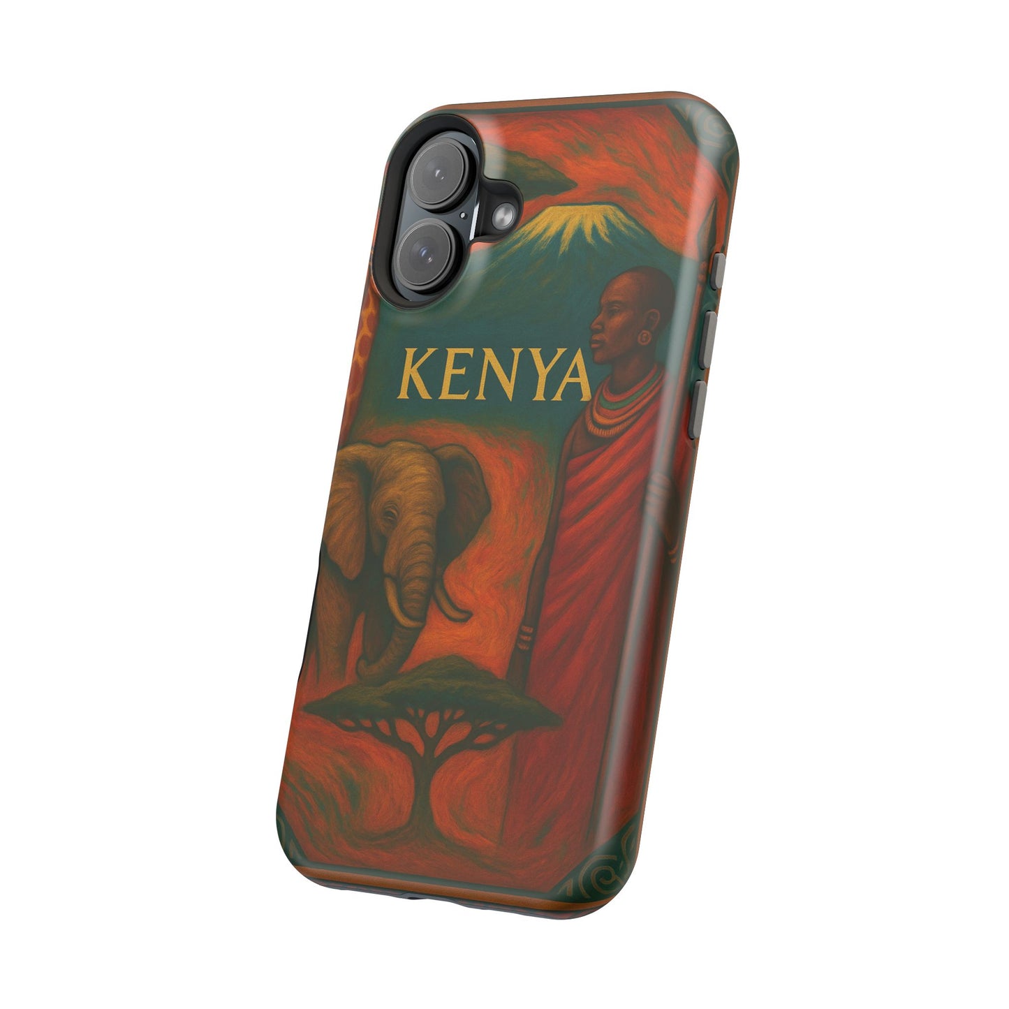 "Funda Magnética Reforzada Magnética Reforzada Kenia: Aventura Salvaje y Tierra de Horizontes Infinitos 🦁🌄🏕️"