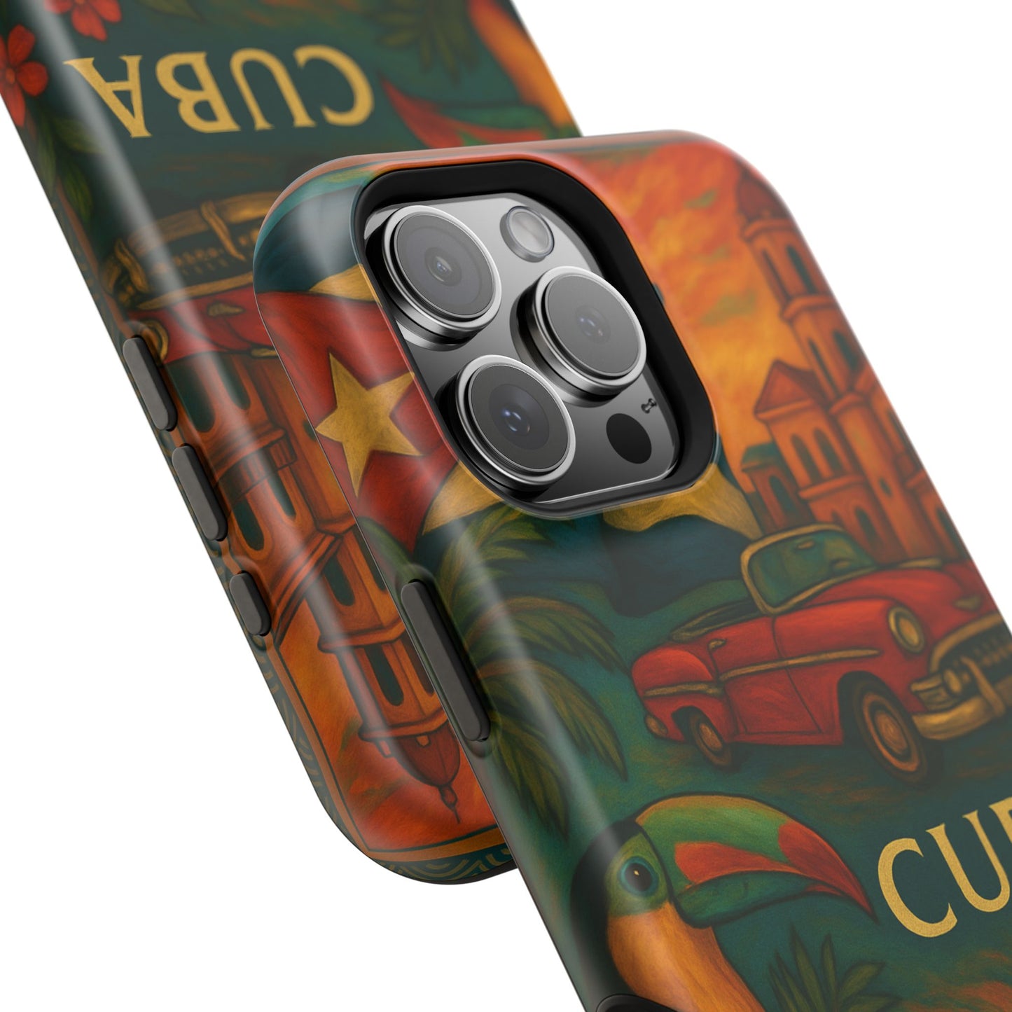 "Funda Magnética Reforzada Magnética Reforzada Cuba: Ritmo, Historia y Encanto Caribeño 🎺🚗🌴 "