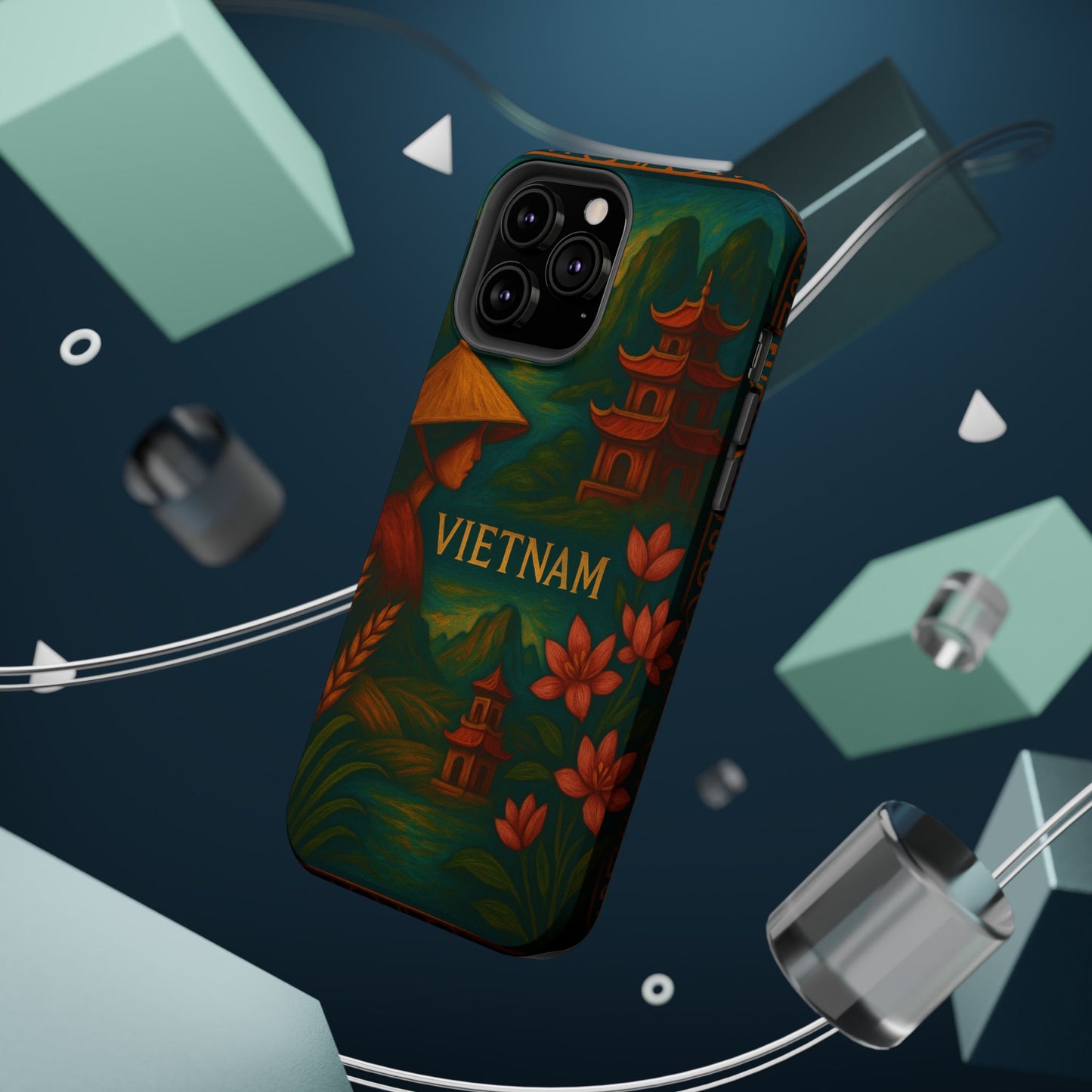 "Reinforced Magnetic Case Vietnam: Tradition, Nature and Ancestral Legends 🎋🏯🐉"