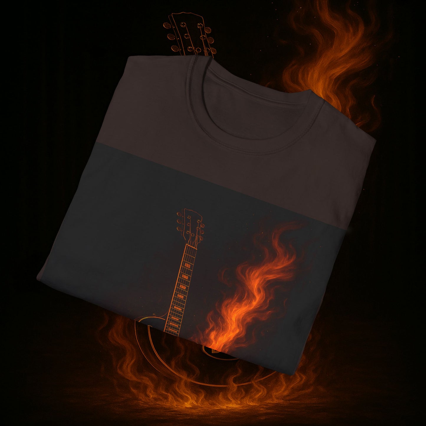 "Camiseta guitarra 🎸🔥Donde vibra una cuerda, nace una llamarada.” 🔥🎸