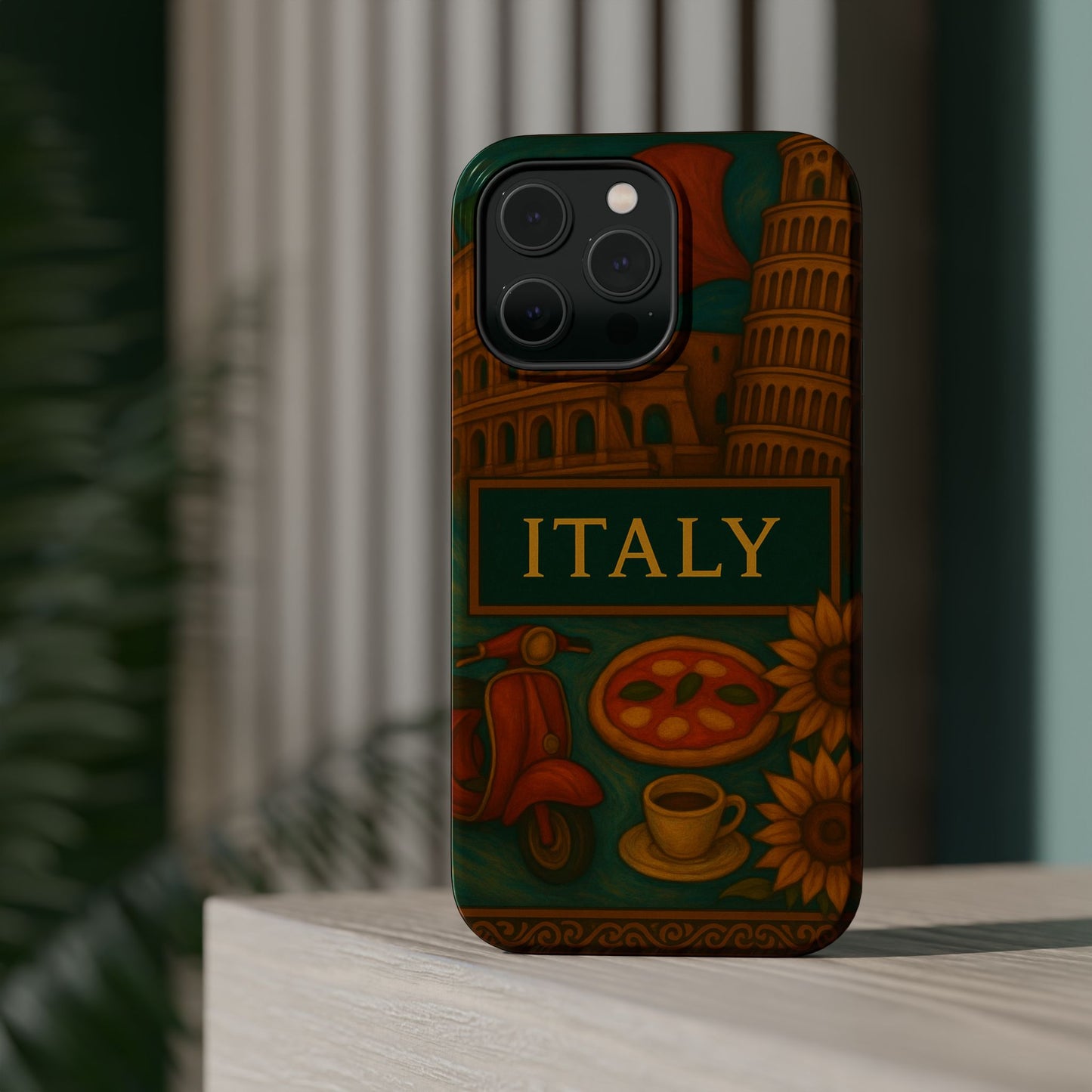 "Funda Magnética Reforzada Magnética Reforzada Italia: Arte, Pasión y Sabores Eternos 🎨🍝🏛️"