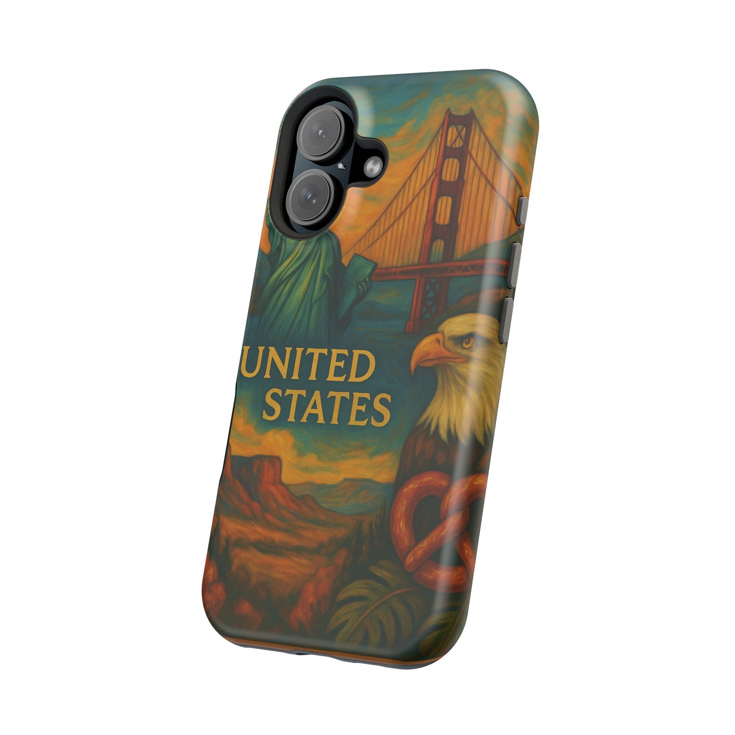 "Funda Magnética Reforzada Estados Unidos: Sueños, Libertad y Grandes Horizontes 🗽🏜️🌆"