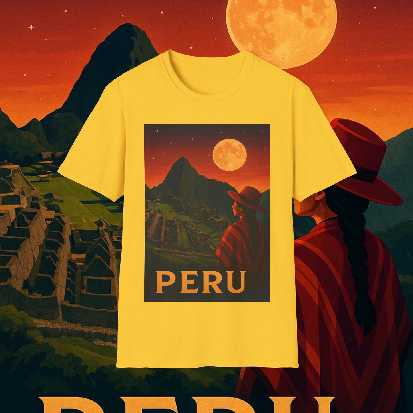 "Camiseta Perú: Misticismo, Historia y Maravillas Eternas 🏔️🦙🛕"