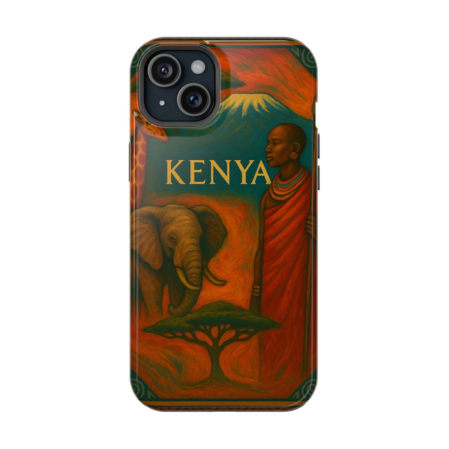 "Funda Magnética Reforzada Magnética Reforzada Kenia: Aventura Salvaje y Tierra de Horizontes Infinitos 🦁🌄🏕️"