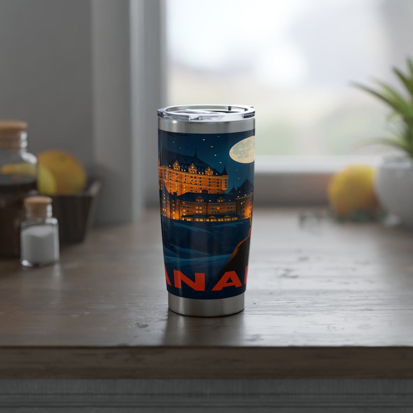 "Vaso Térmico Vagabond 20oz Canadá: Naturaleza Majestuosa y Espíritu Libre 🍁🏞️🦌"