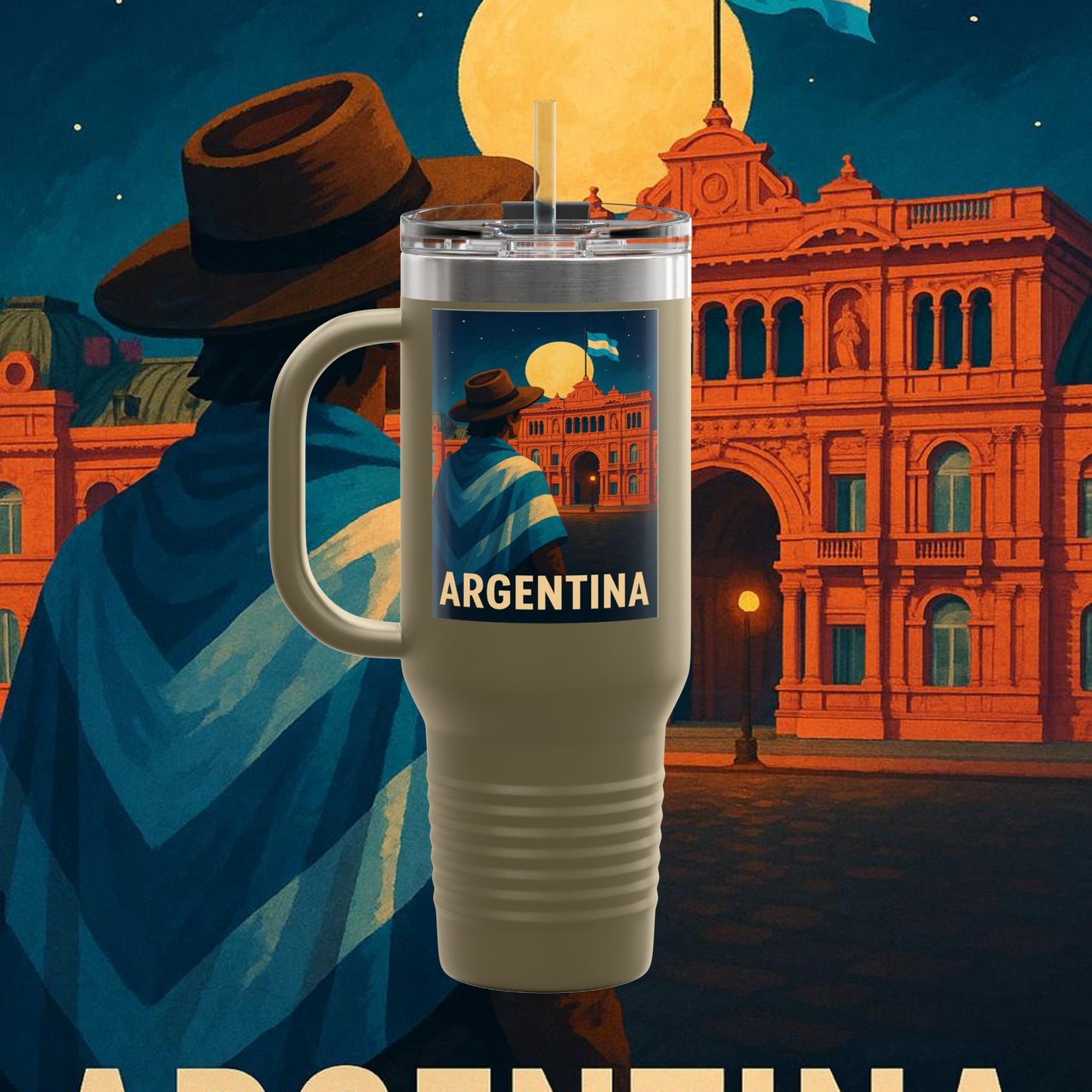 "taza de Viaje Aislada Argentina: Pasión, Tradición y Tierra de Sueños🔥🏞️"