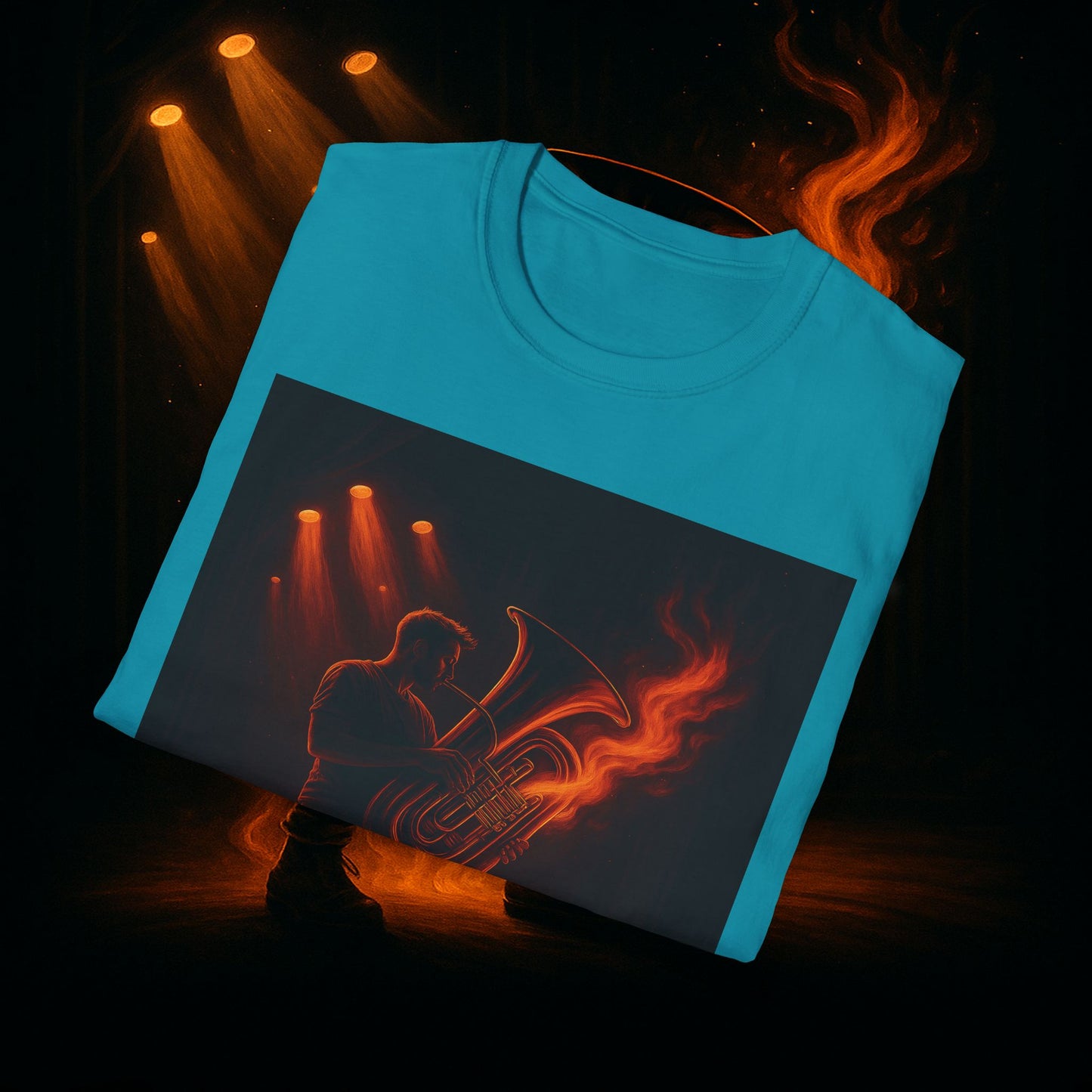 "Camiseta Tuba 🎺🔥 Cuando el alma suena, todo arde.”